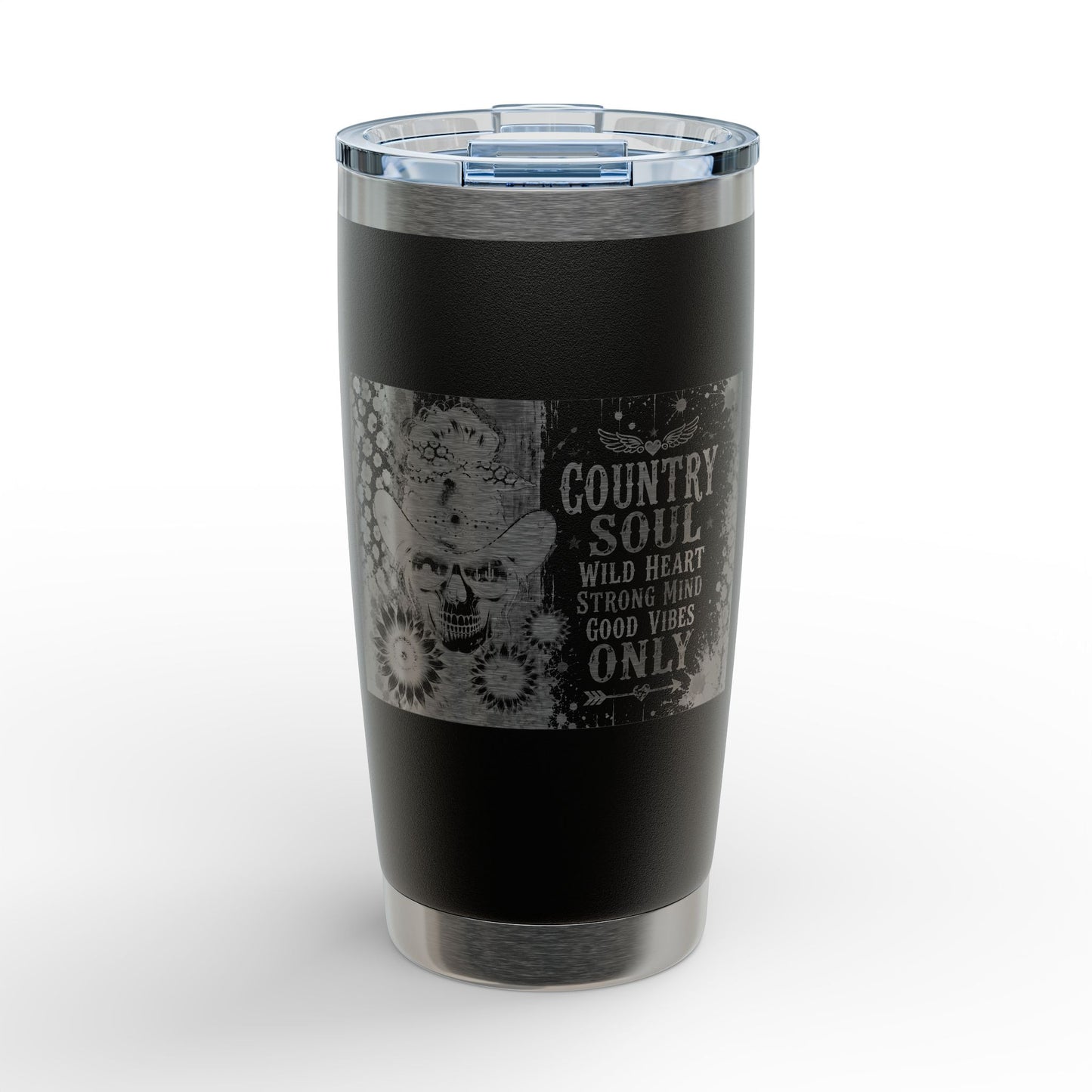 20oz Wild Heart Strong Mind Engraved Tumbler ✨ | Country Soul Cup | NeuroVibe Shop™