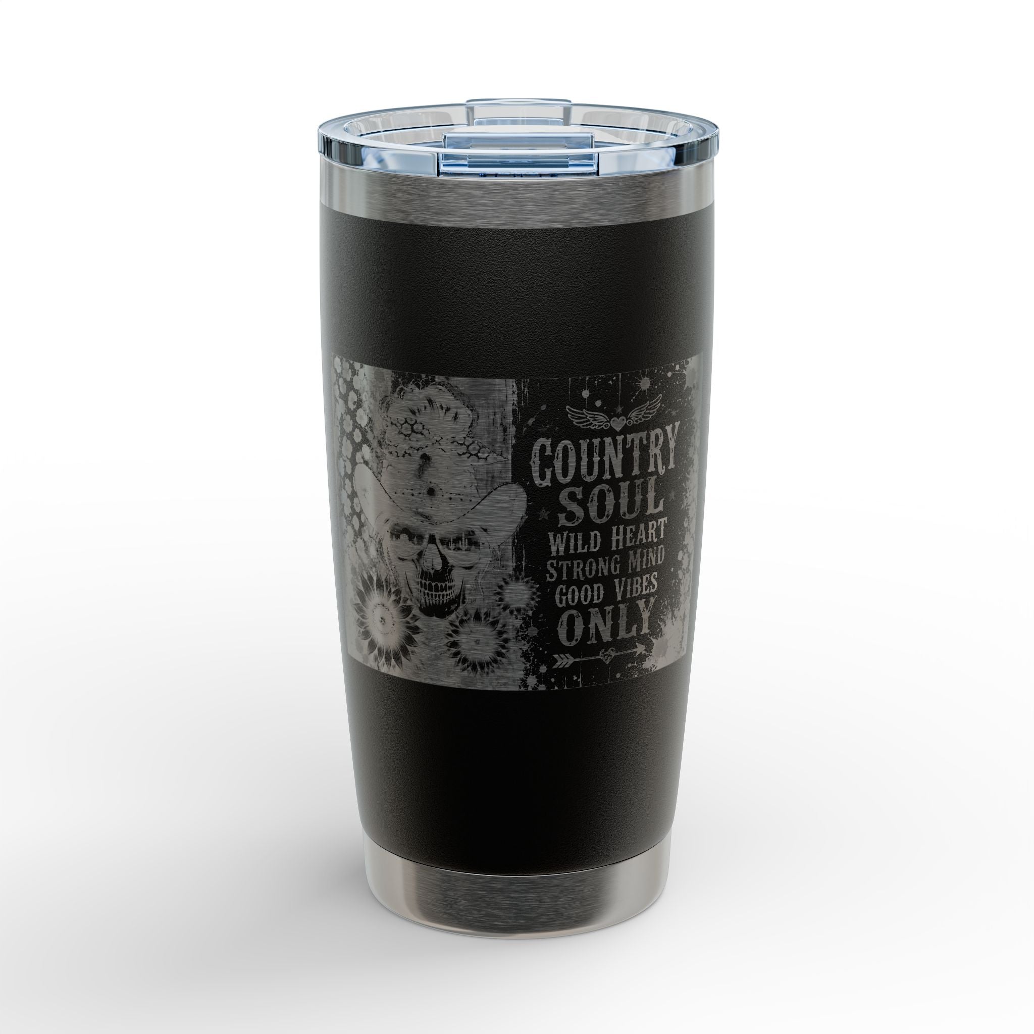 20oz Wild Heart Strong Mind Engraved Tumbler ✨ | Country Soul Cup | NeuroVibe Shop™