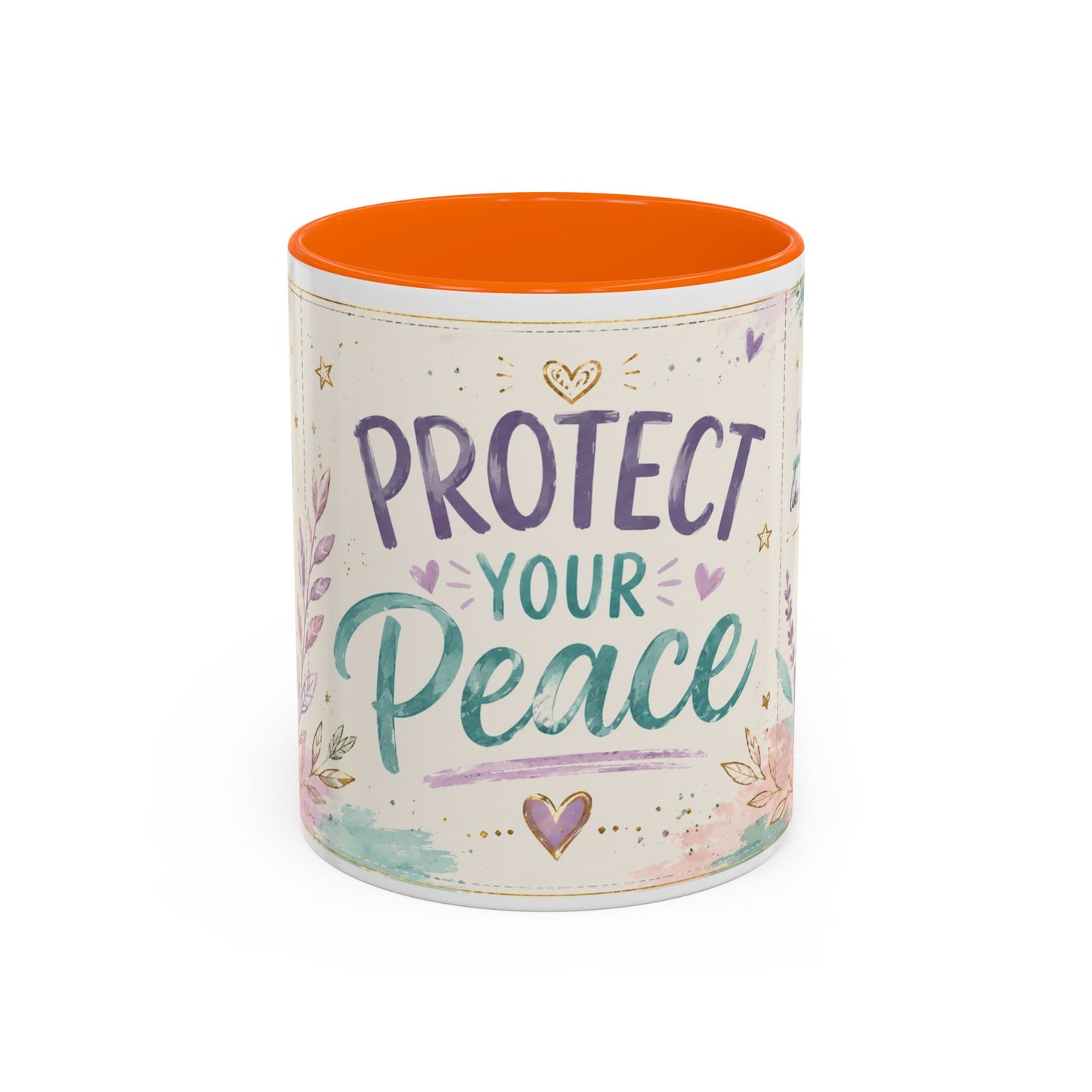 Protect Your Peace Mug ✨ | Pastel Self-Care Coffee Cup | NeuroVibe Shop™