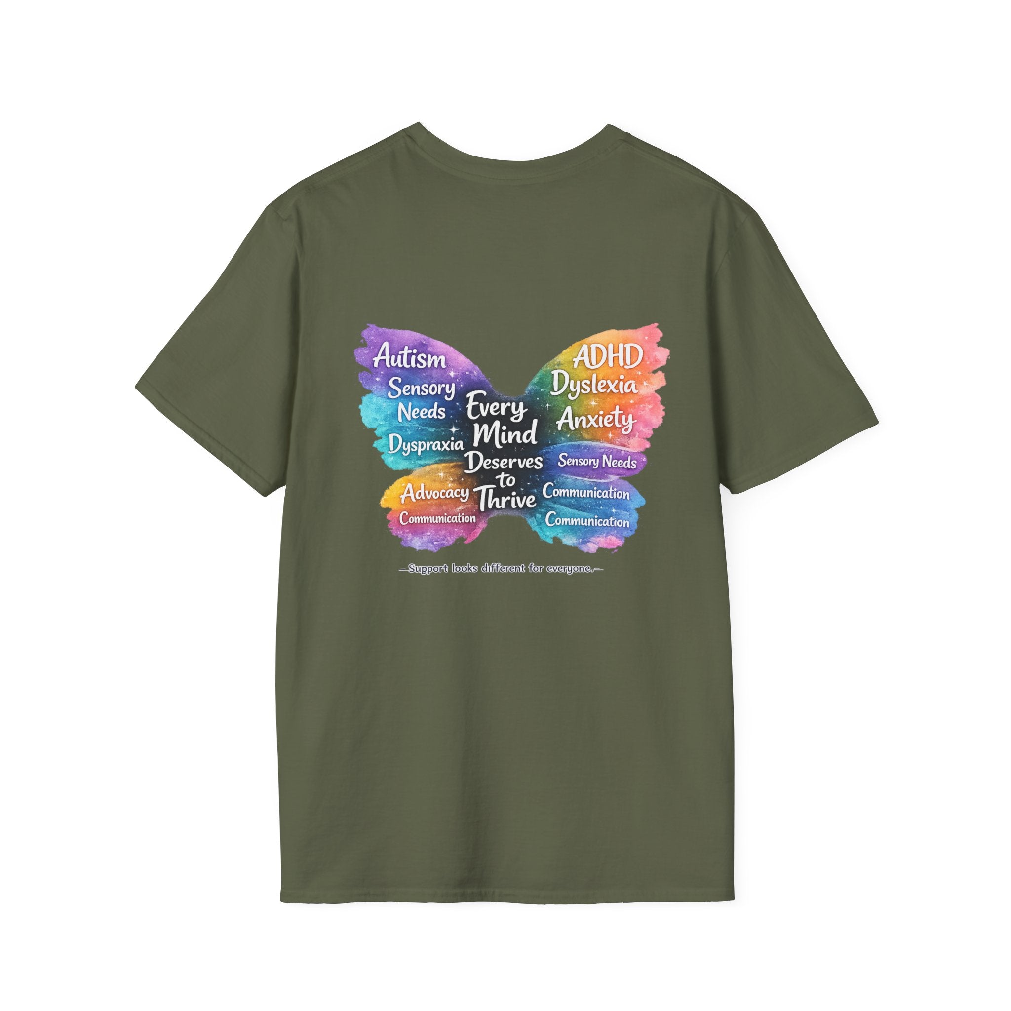 Different Needs Same Worth Shirt | Special Needs Awareness Tee | Neurodiversity Acceptance Butterfly T-Shirt