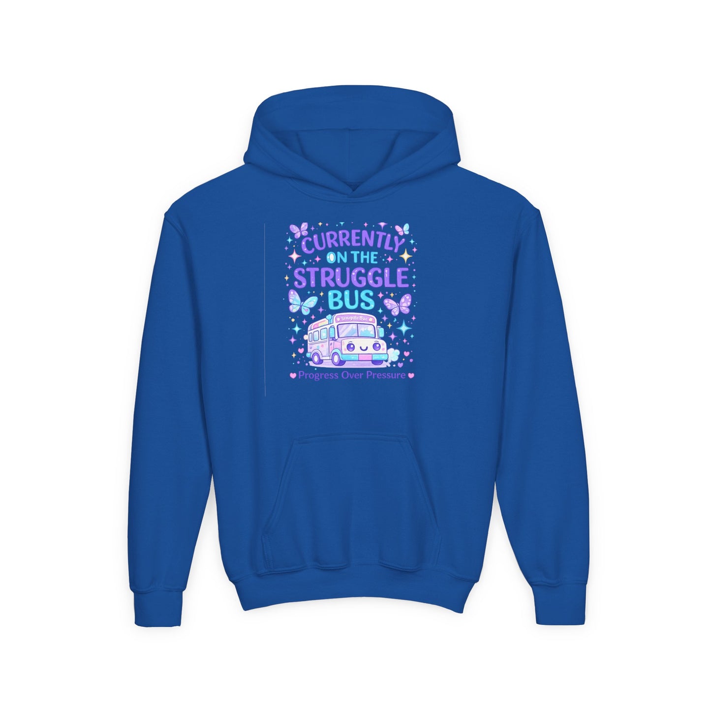 Currently on the Struggle Bus Youth Hoodie | NeuroVibe Shop™ Mental Health Awareness Hoodie