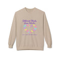 Different Needs Same Worth Crewneck | Special Needs Awareness Sweatshirt | Neurodiversity Acceptance Butterfly Sweatshirt | Inclusion Support Sweatshirt