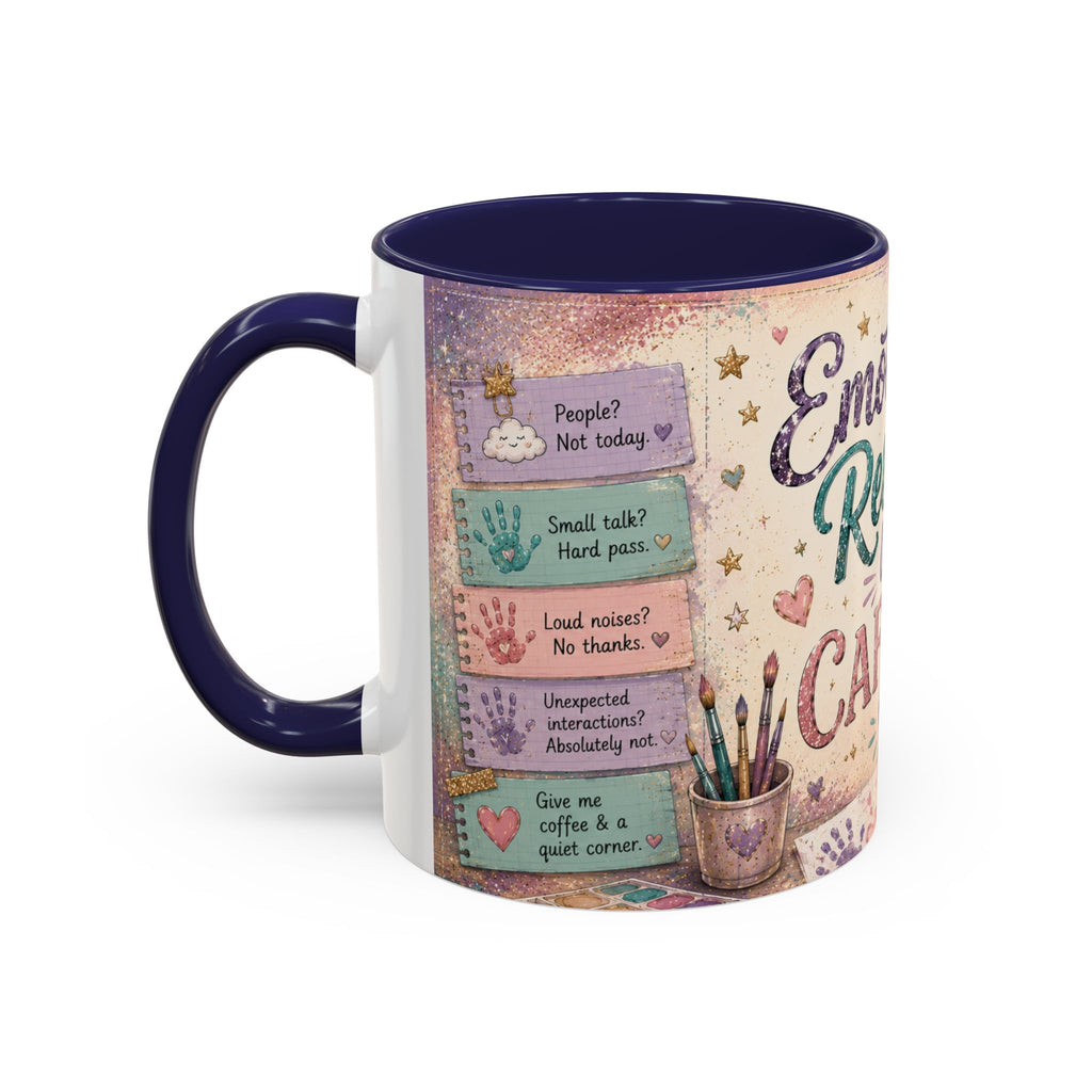 Emotionally Reserved Until Caffeine Mug ✨ | Cozy Introvert Coffee Cup | NeuroVibe Shop™