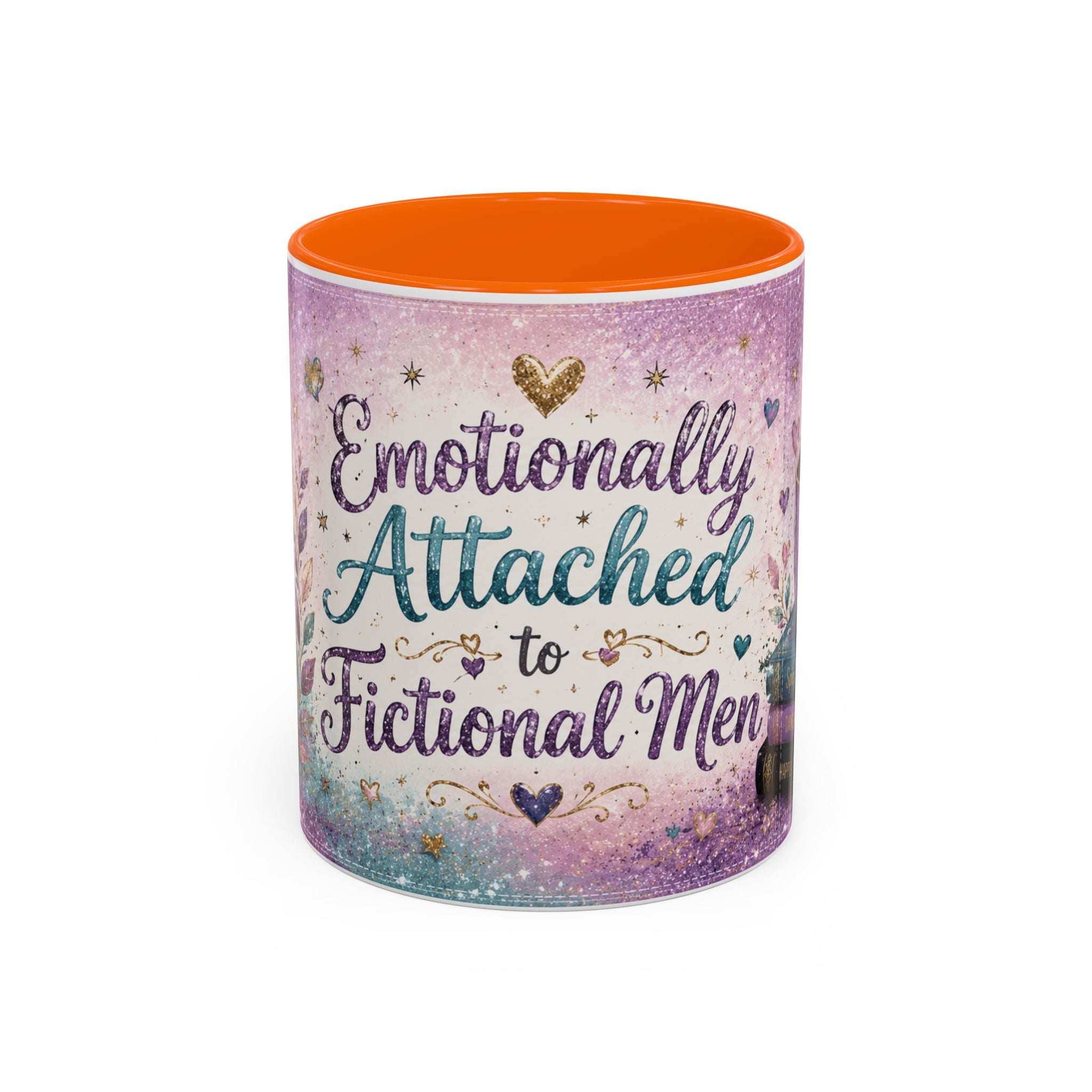 Emotionally Attached to Fictional Men Mug 💜 | Romance Reader Coffee Cup | NeuroVibe Shop™