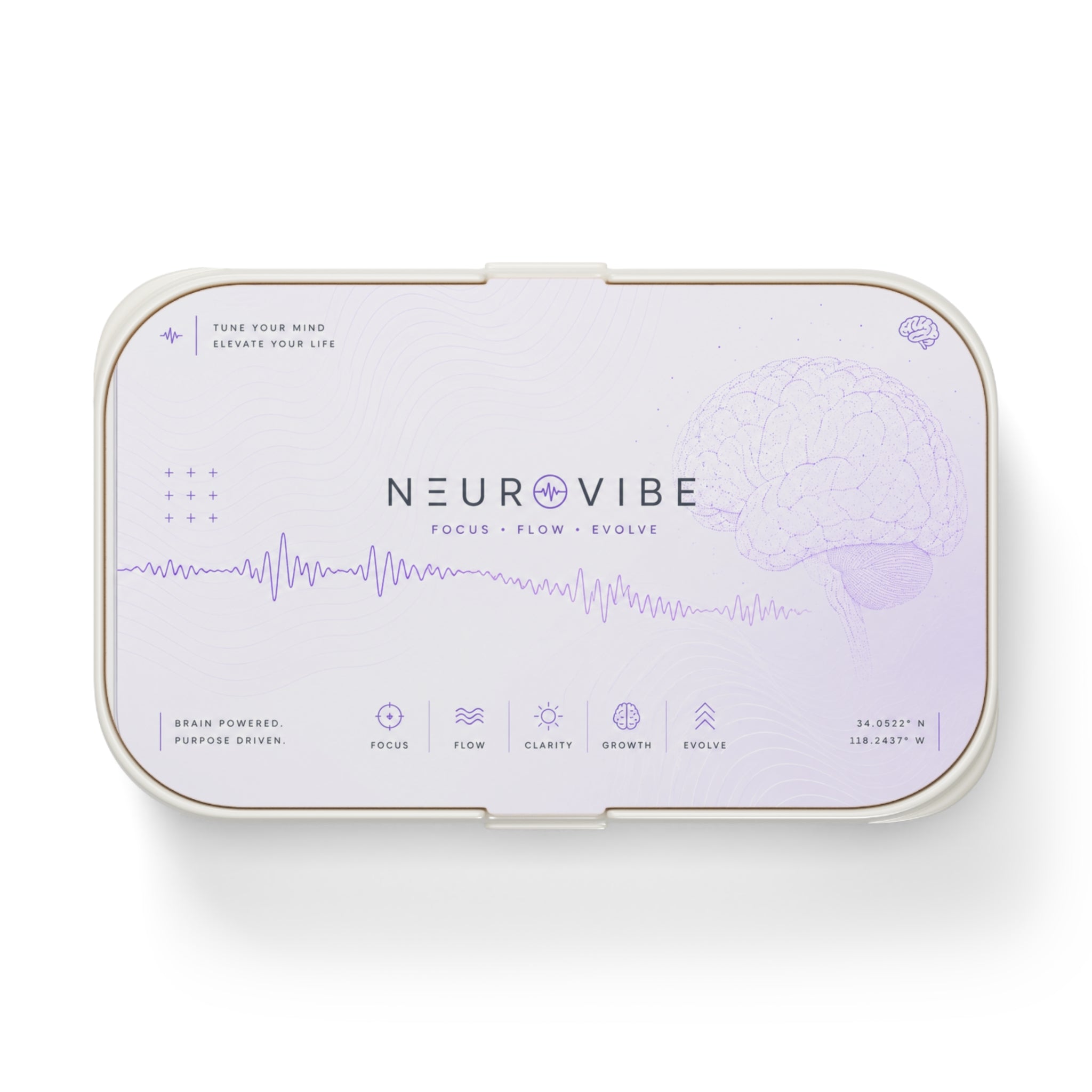 🧠 NeuroVibe Brainwave Bento Box| Microwave-Safe Meal Prep Container | NeuroVibe Shop™