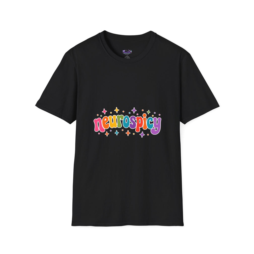 Neurospicy Rainbow T-Shirt | Neurodiversity Pride Shirt | ADHD Autism Awareness Tee | Colorful Neurodivergent Graphic T-Shirt | LGBTQ+ Inclusive Neurospicy Apparel