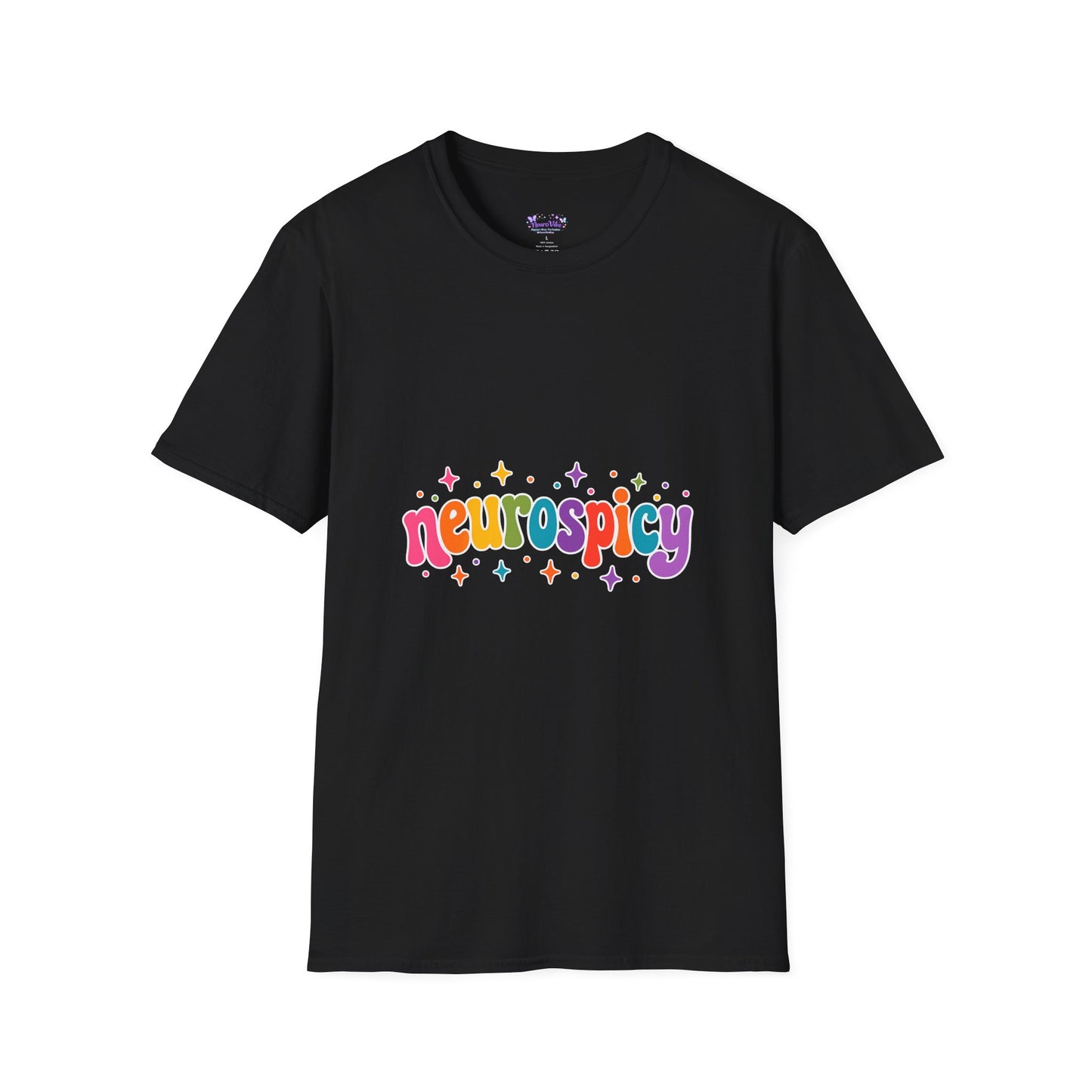 Neurospicy Rainbow T-Shirt | Neurodiversity Pride Shirt | ADHD Autism Awareness Tee | Colorful Neurodivergent Graphic T-Shirt | LGBTQ+ Inclusive Neurospicy Apparel
