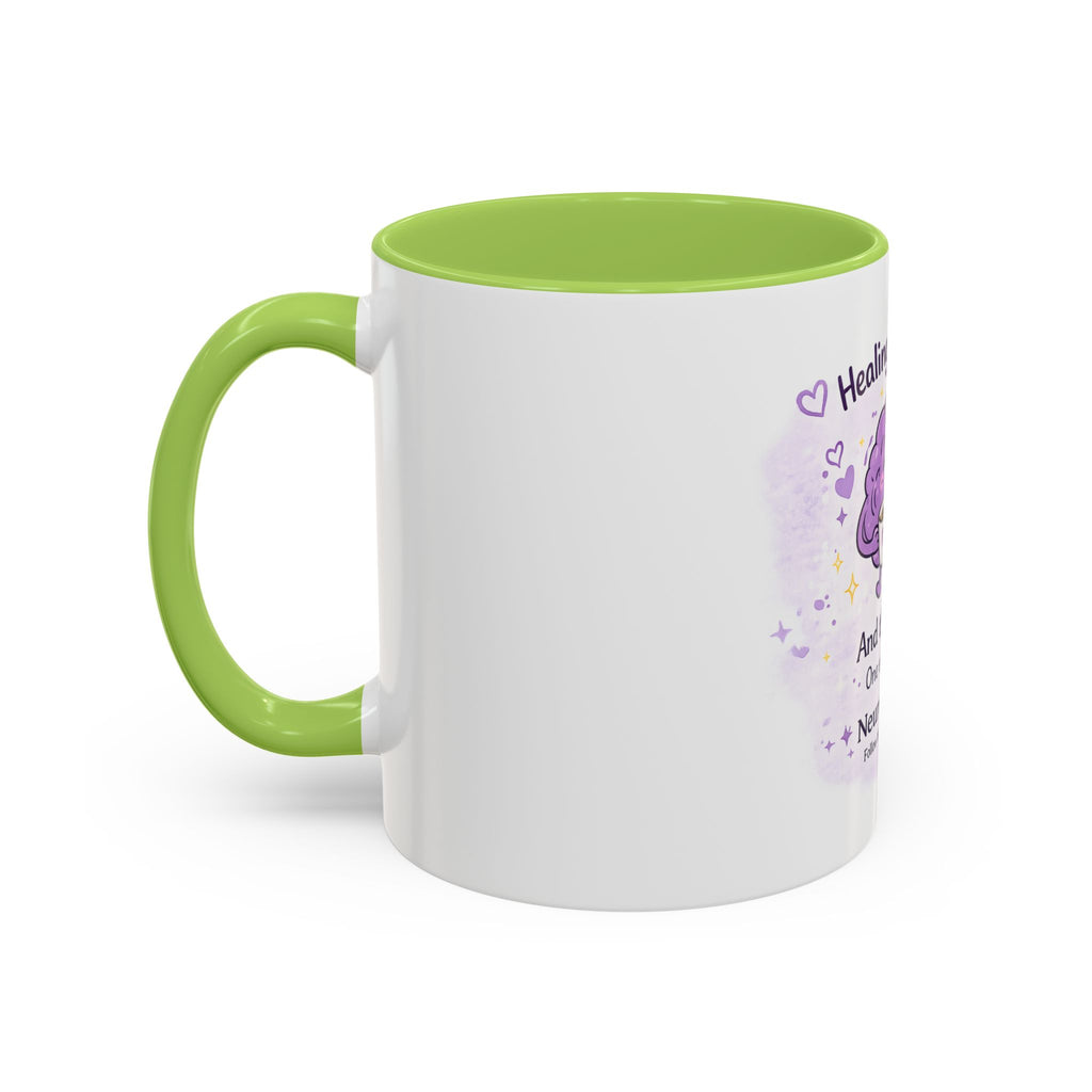 Healing Isn't Linear Coffee Mug | Cute Brain Tea/Coffee Cup, Mental Health Support Gift | NeuroVibe Shop™