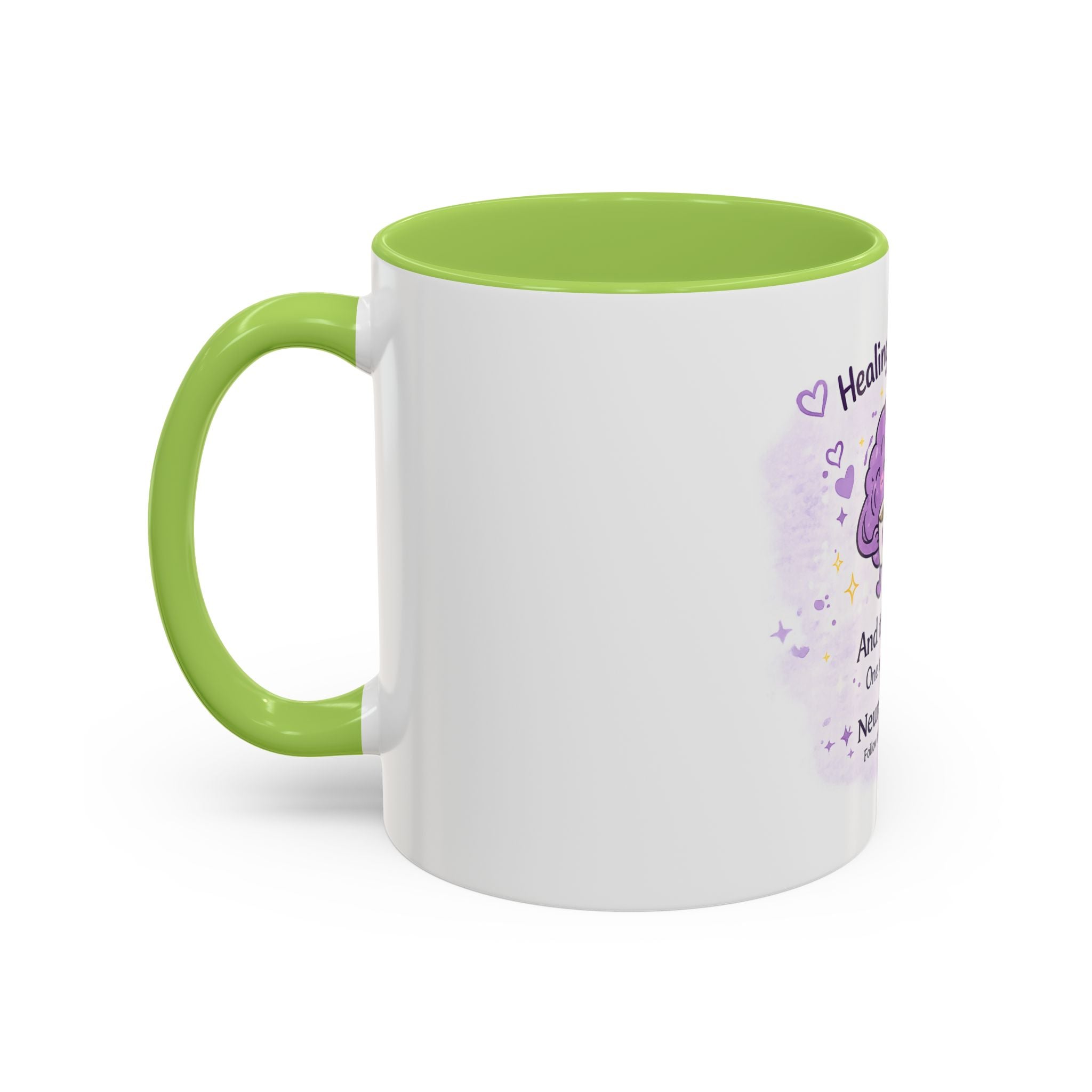Healing Isn't Linear Coffee Mug | Cute Brain Tea/Coffee Cup, Mental Health Support Gift | NeuroVibe Shop™