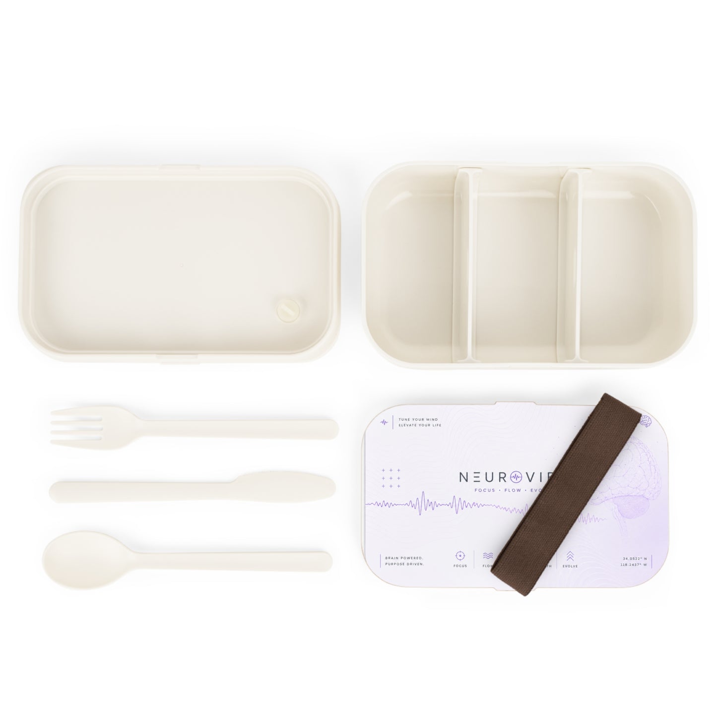 🧠 NeuroVibe Brainwave Bento Box| Microwave-Safe Meal Prep Container | NeuroVibe Shop™