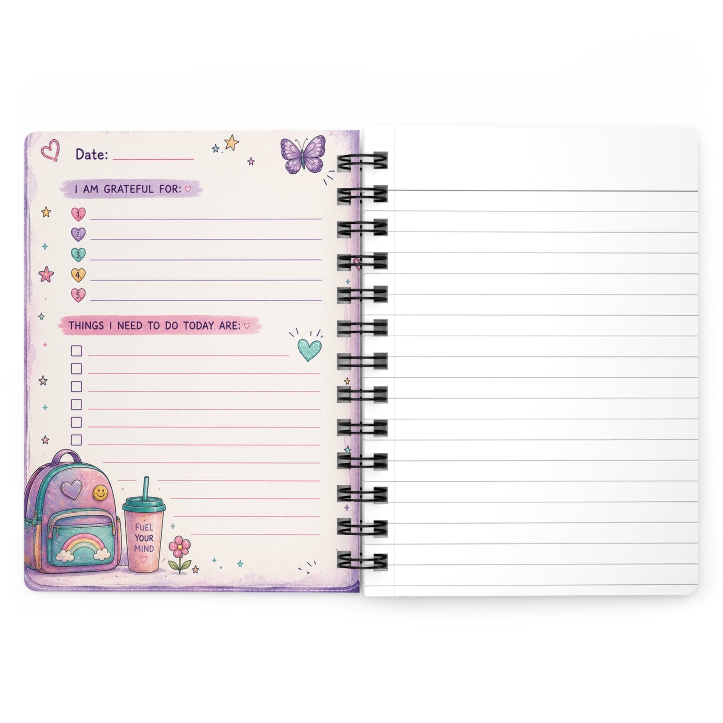 NeuroSpicy School Year Journal | Gratitude & Daily Planner Notebook | Back to School Lined Journal