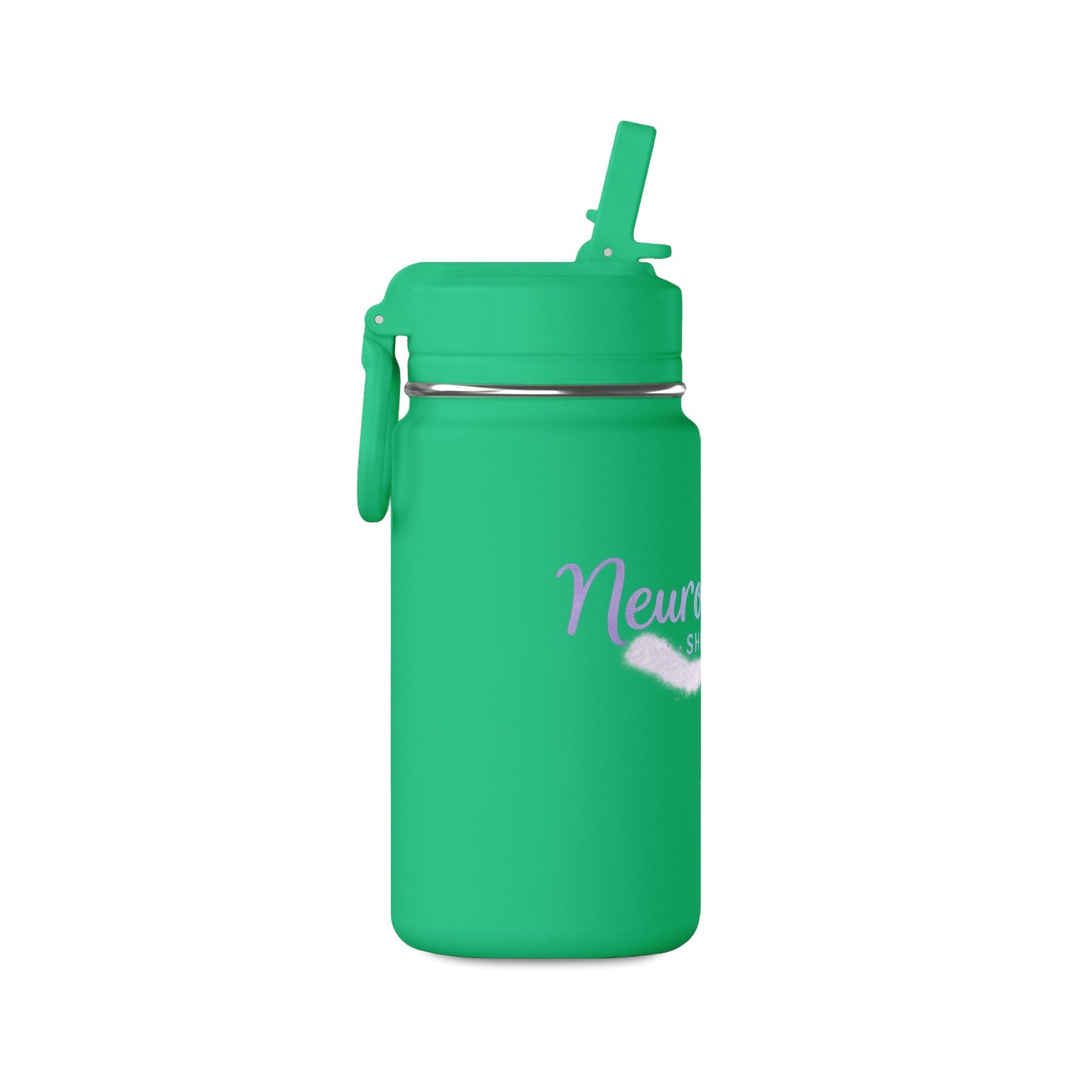NeuroVibe Butterfly Mini Water Bottle | Kids Back-to-School Drink Bottle | Purple Teal School Hydration Bottle