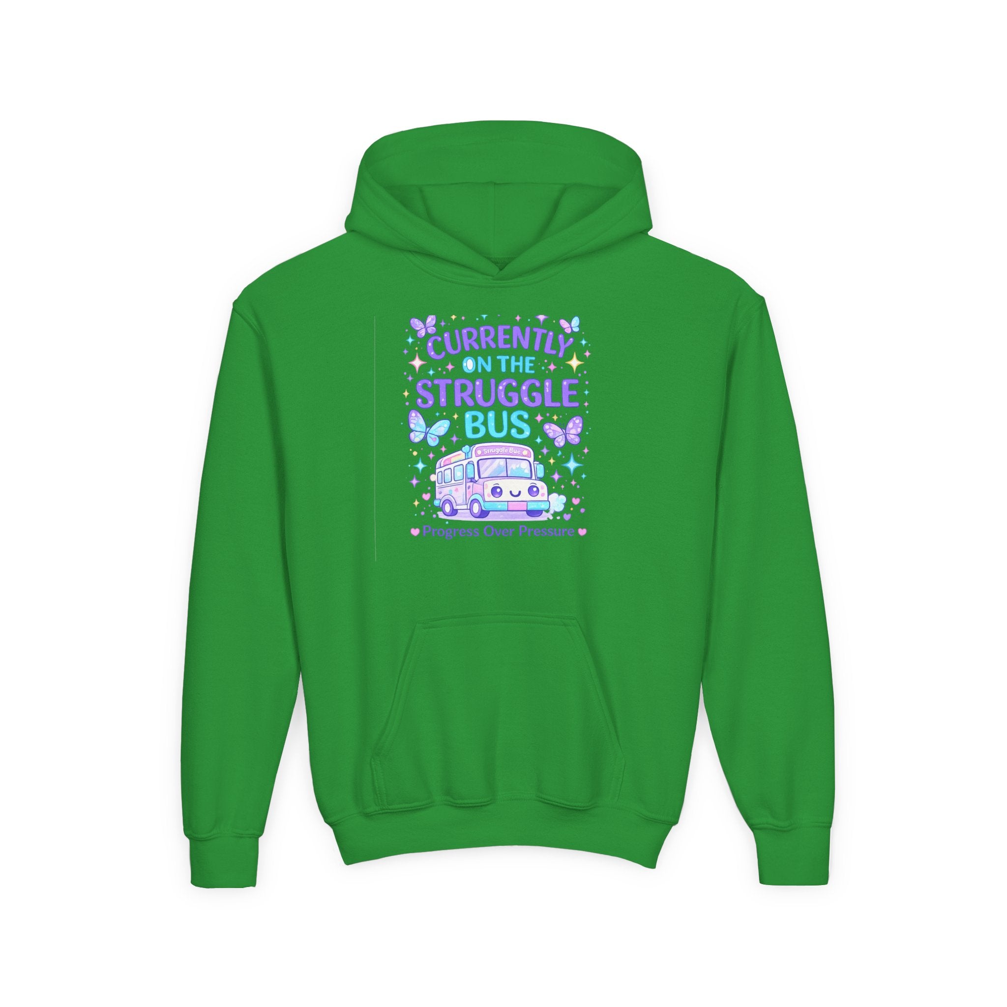 Currently on the Struggle Bus Youth Hoodie | NeuroVibe Shop™ Mental Health Awareness Hoodie