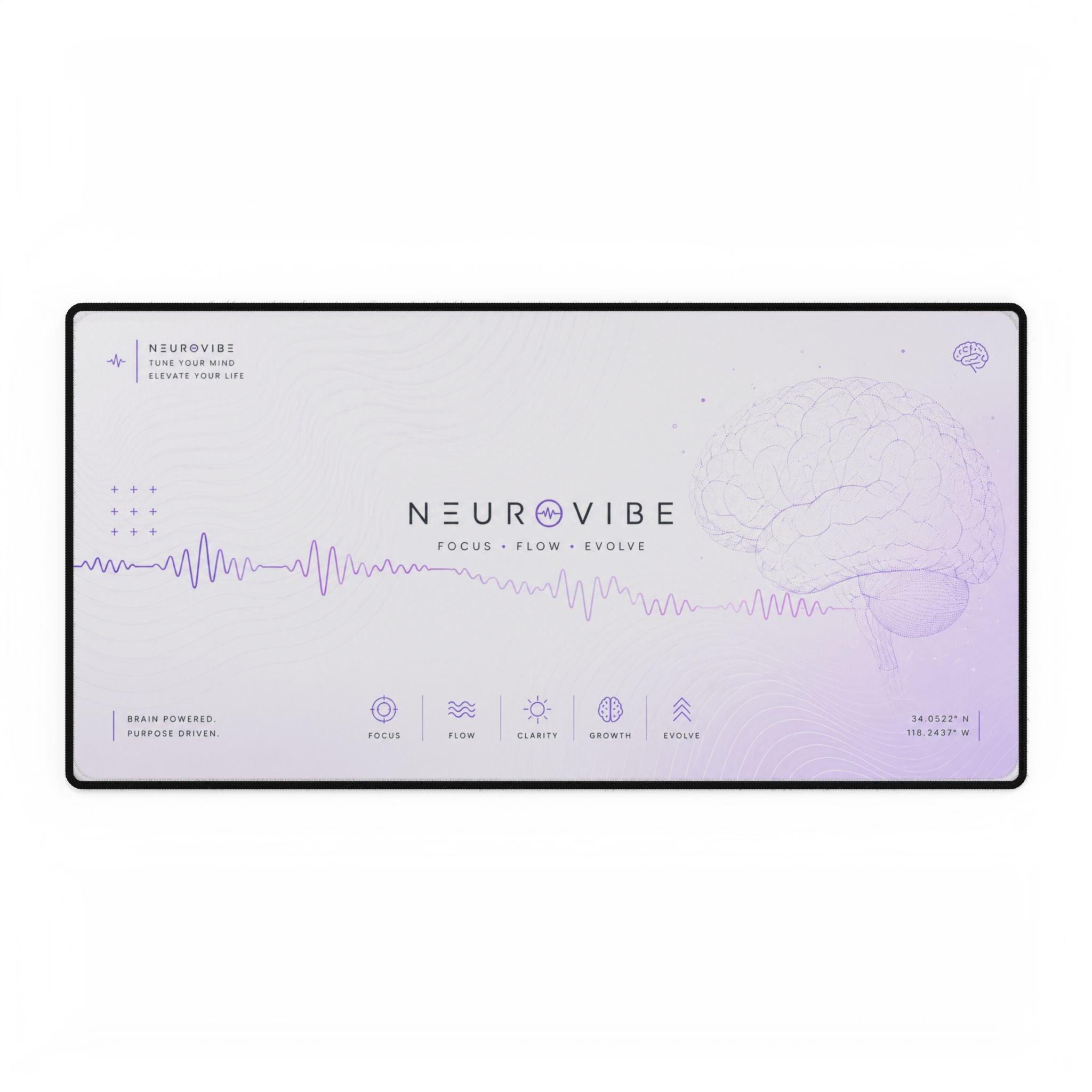 NeuroVibe | Calm Waves Desk Mat | XL Gaming Mousepad | NeuroVibe Shop™