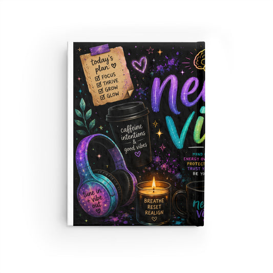 NeuroVibe Sketch Diary 📓 | Cozy Crystal Affirmation Notebook | NeuroVibe Shop™
