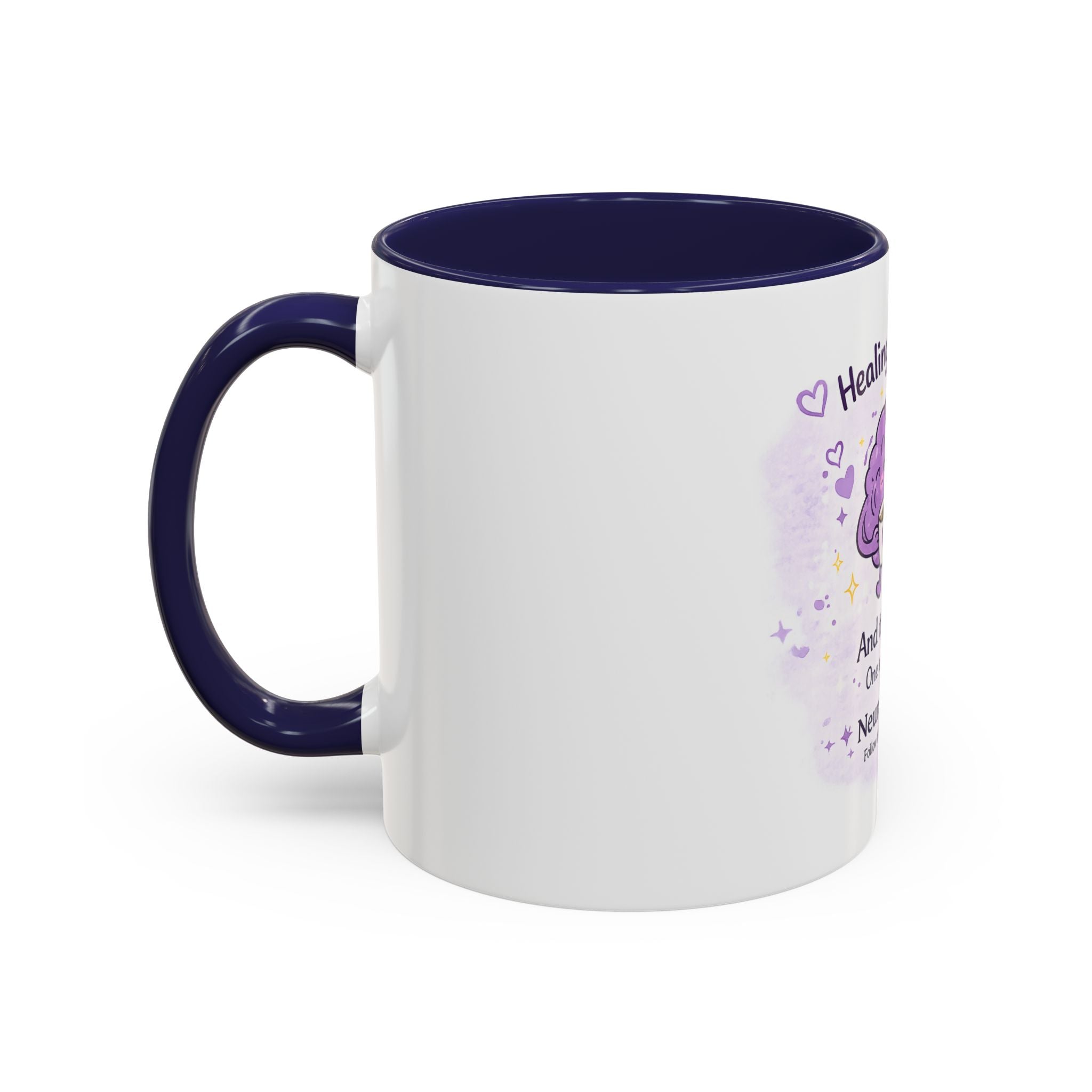 Healing Isn't Linear Coffee Mug | Cute Brain Tea/Coffee Cup, Mental Health Support Gift | NeuroVibe Shop™