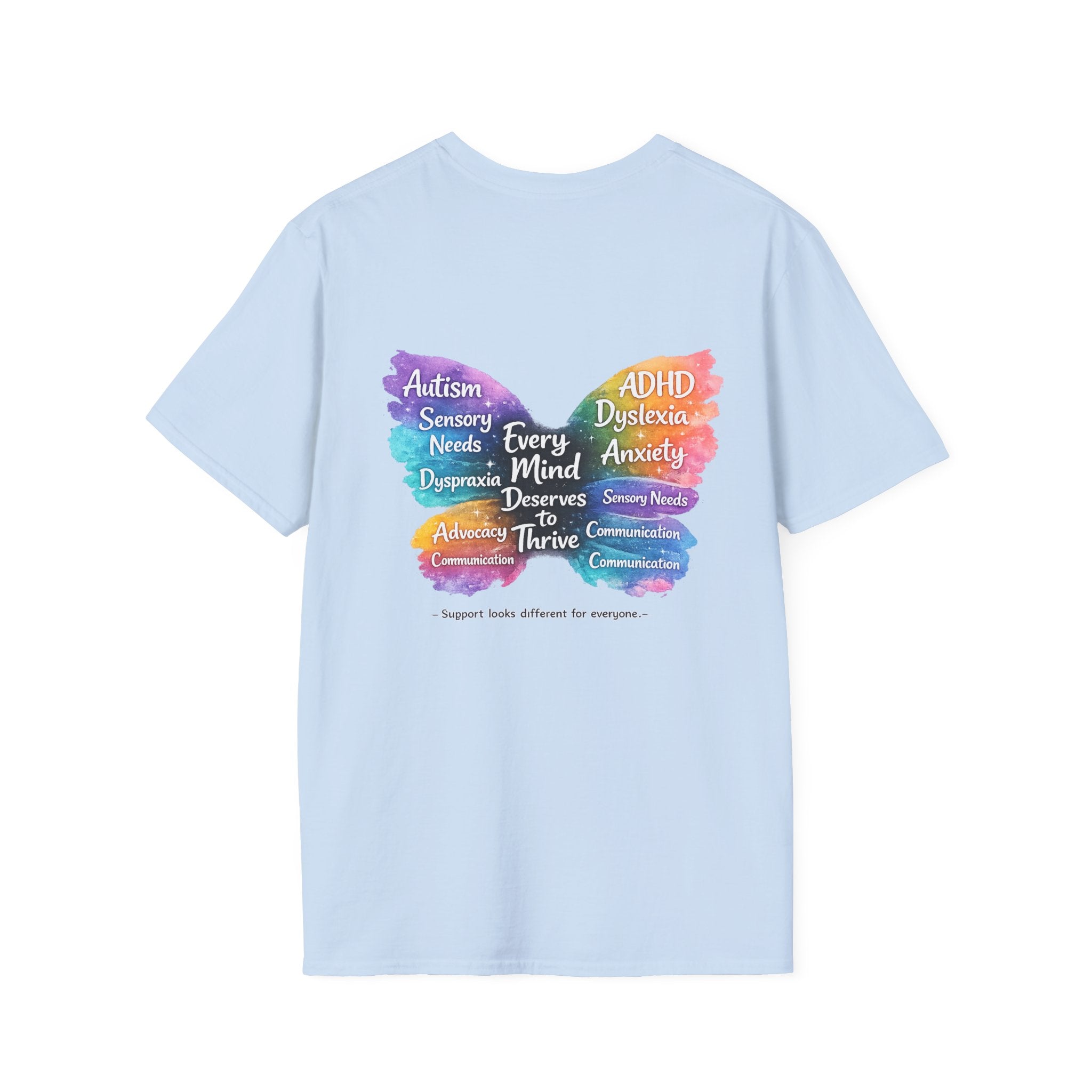 Different Needs Same Worth Shirt | Special Needs Awareness Tee | Neurodiversity Acceptance Butterfly T-Shirt