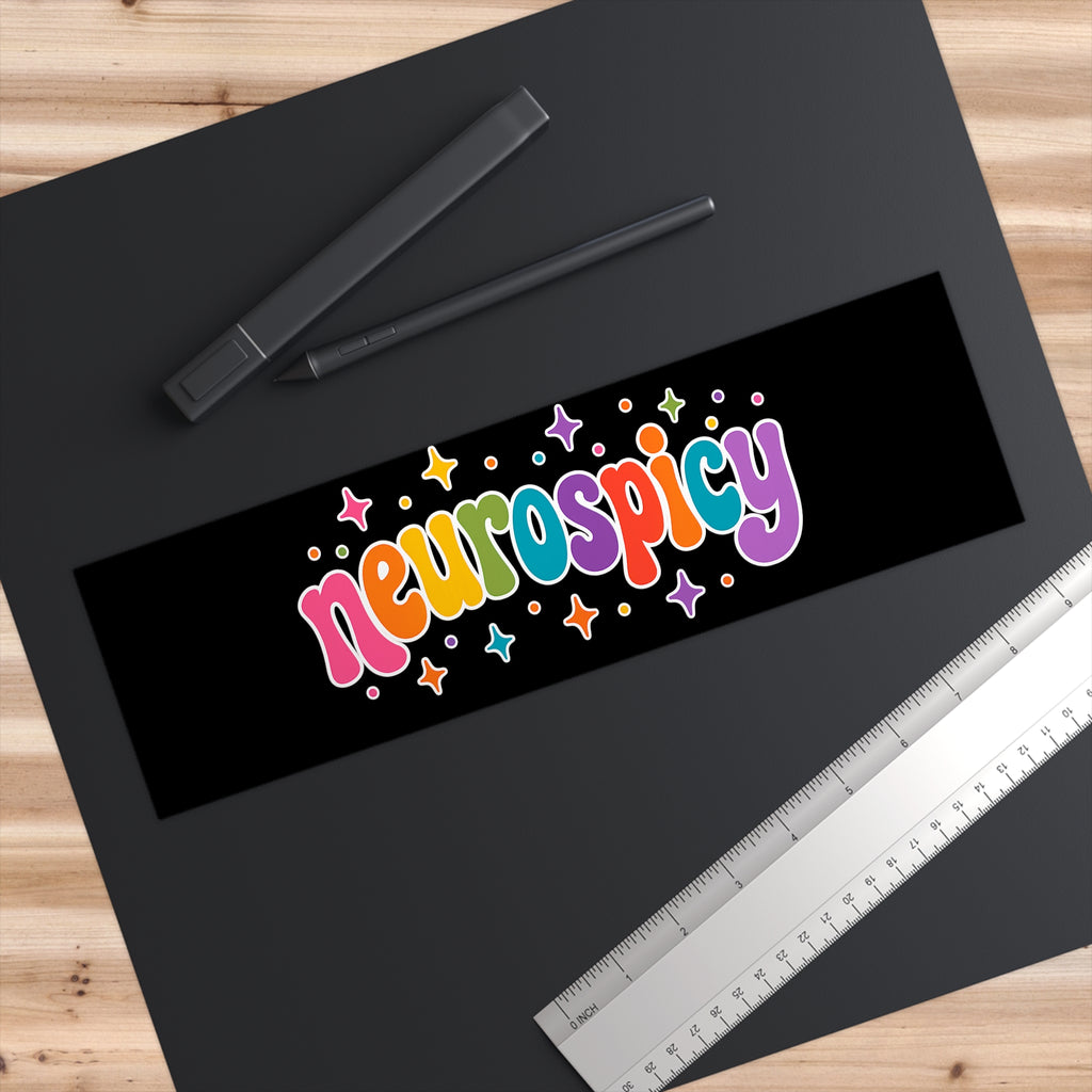 Neurospicy Bumper Sticker
Neurospicy Bumper Sticker | Funny ADHD Autism Neurodivergent Pride Car Decal
