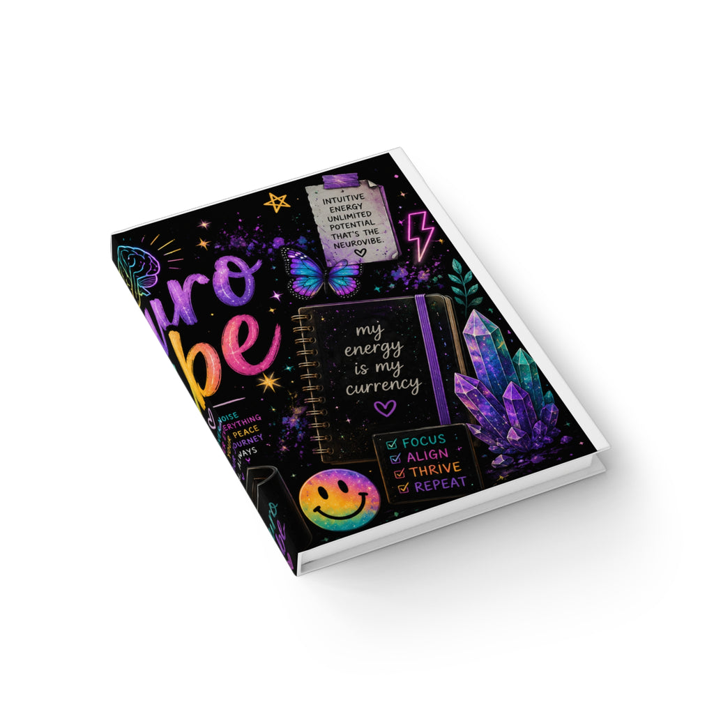NeuroVibe Sketch Diary 📓 | Cozy Crystal Affirmation Notebook | NeuroVibe Shop™