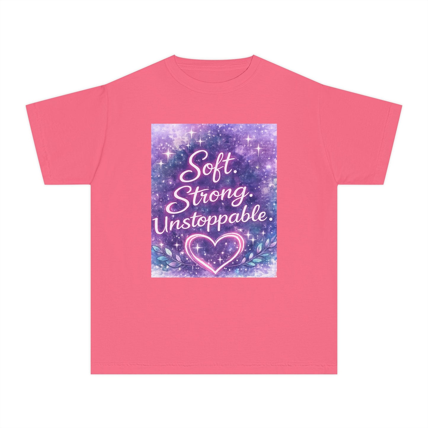 Soft Strong Unstoppable Kids T-Shirt | Positive Affirmation Tee | NeuroVibes 💜✨