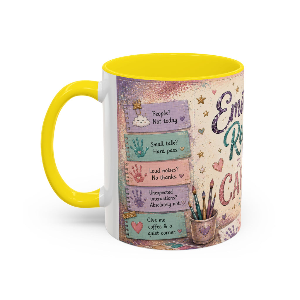 Emotionally Reserved Until Caffeine Mug ✨ | Cozy Introvert Coffee Cup | NeuroVibe Shop™