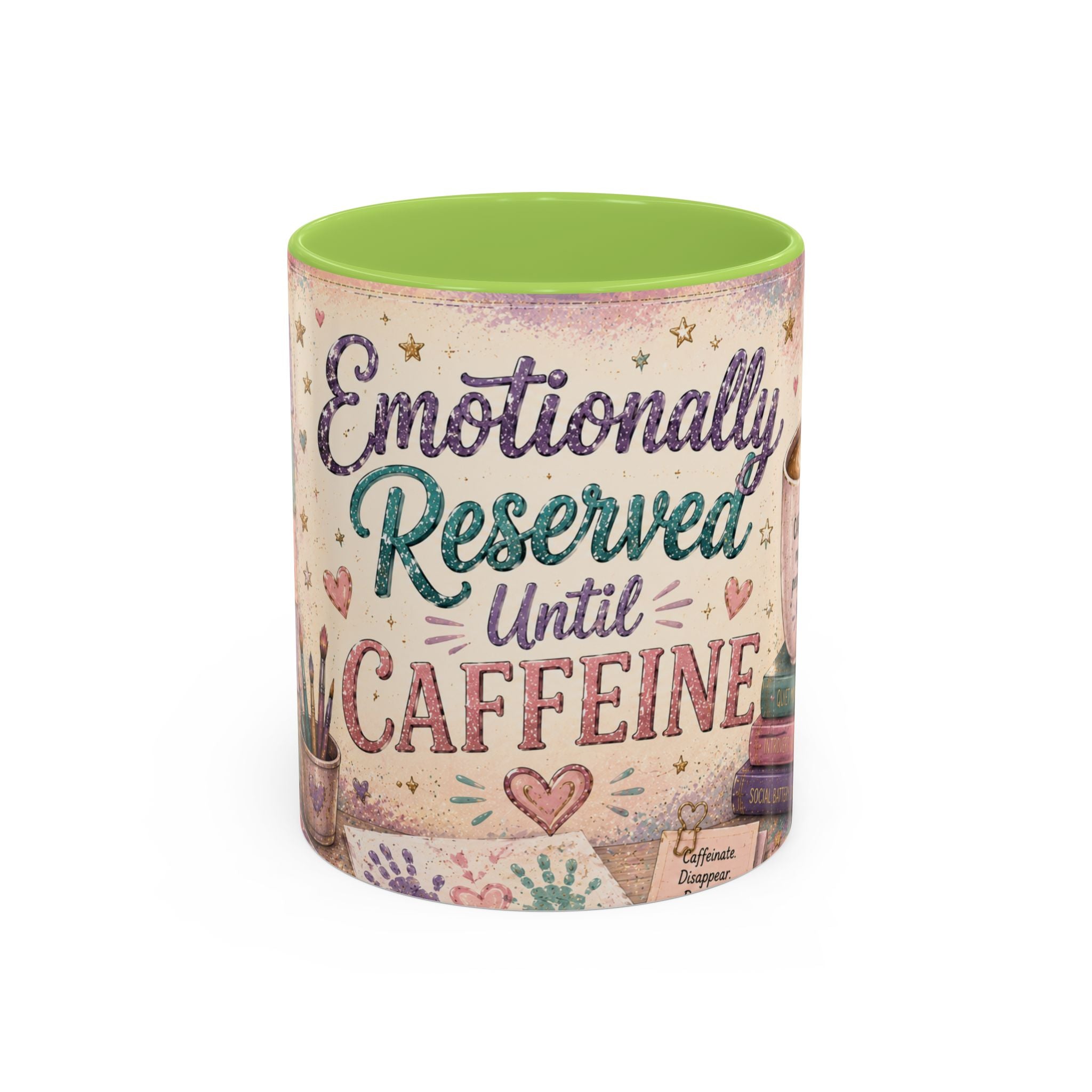 Emotionally Reserved Until Caffeine Mug ✨ | Cozy Introvert Coffee Cup | NeuroVibe Shop™
