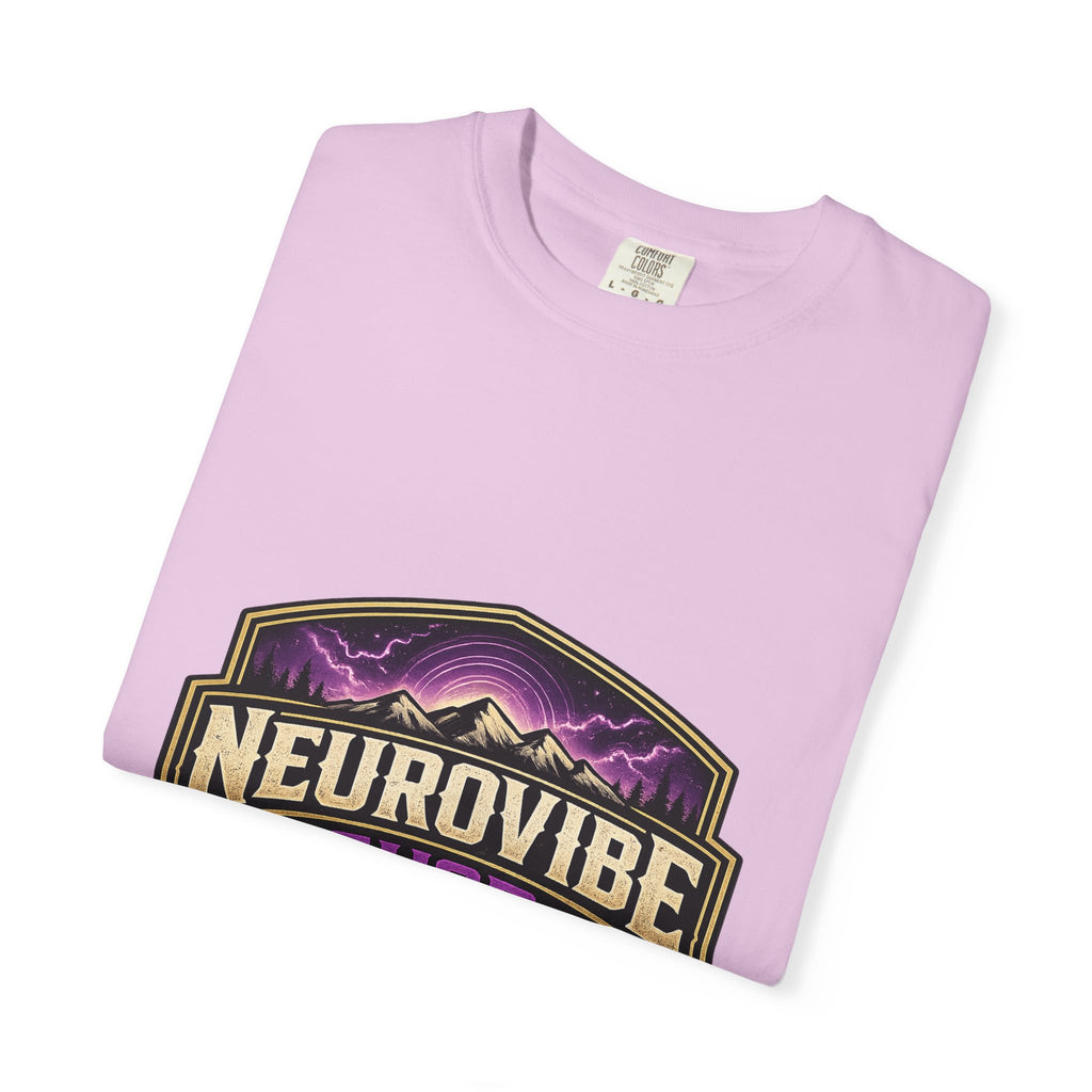NeuroVibe Shop Ignite Your Mind T-Shirt | Purple Lightning Brain Graphic Tee | Neurodiversity Awareness Shirt | ADHD Autism Mental Health Support Apparel