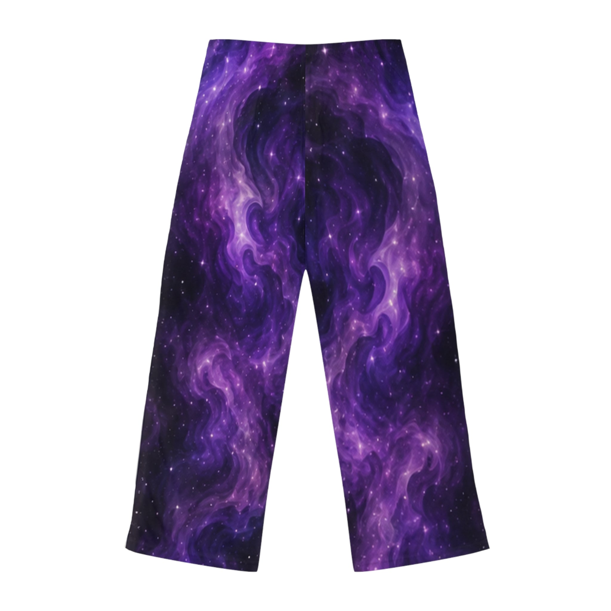 Purple Galaxy Women’s Pajama Pants | Cosmic Nebula Lounge Pants | NeuroVibe Shop™