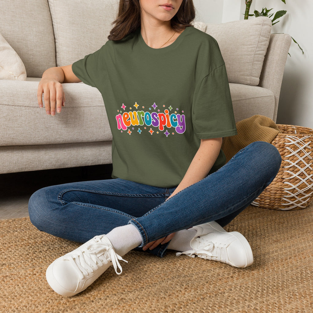 Neurospicy Rainbow T-Shirt | Neurodiversity Pride Shirt | ADHD Autism Awareness Tee | Colorful Neurodivergent Graphic T-Shirt | LGBTQ+ Inclusive Neurospicy Apparel