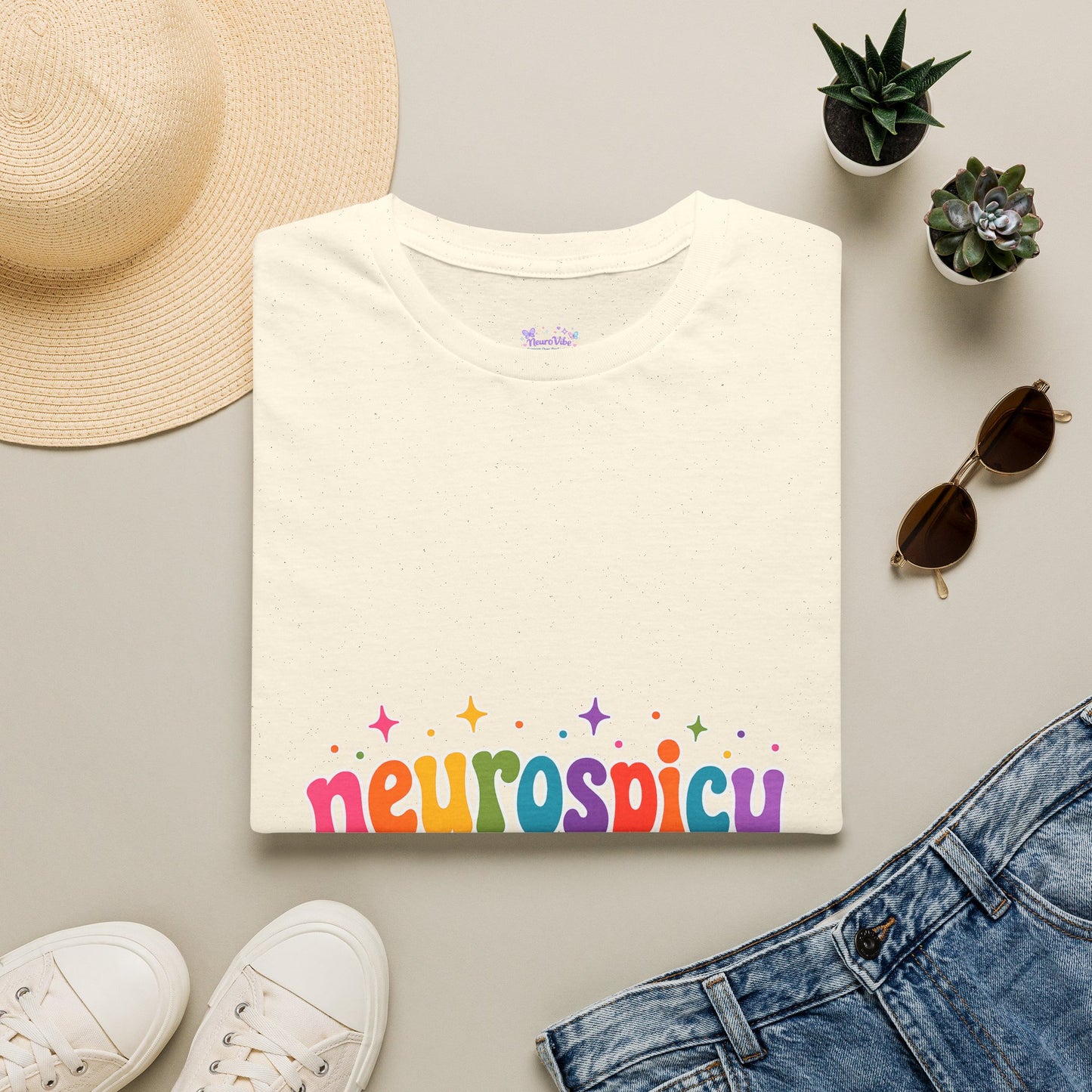 Neurospicy Rainbow T-Shirt | Neurodiversity Pride Shirt | ADHD Autism Awareness Tee | Colorful Neurodivergent Graphic T-Shirt | LGBTQ+ Inclusive Neurospicy Apparel