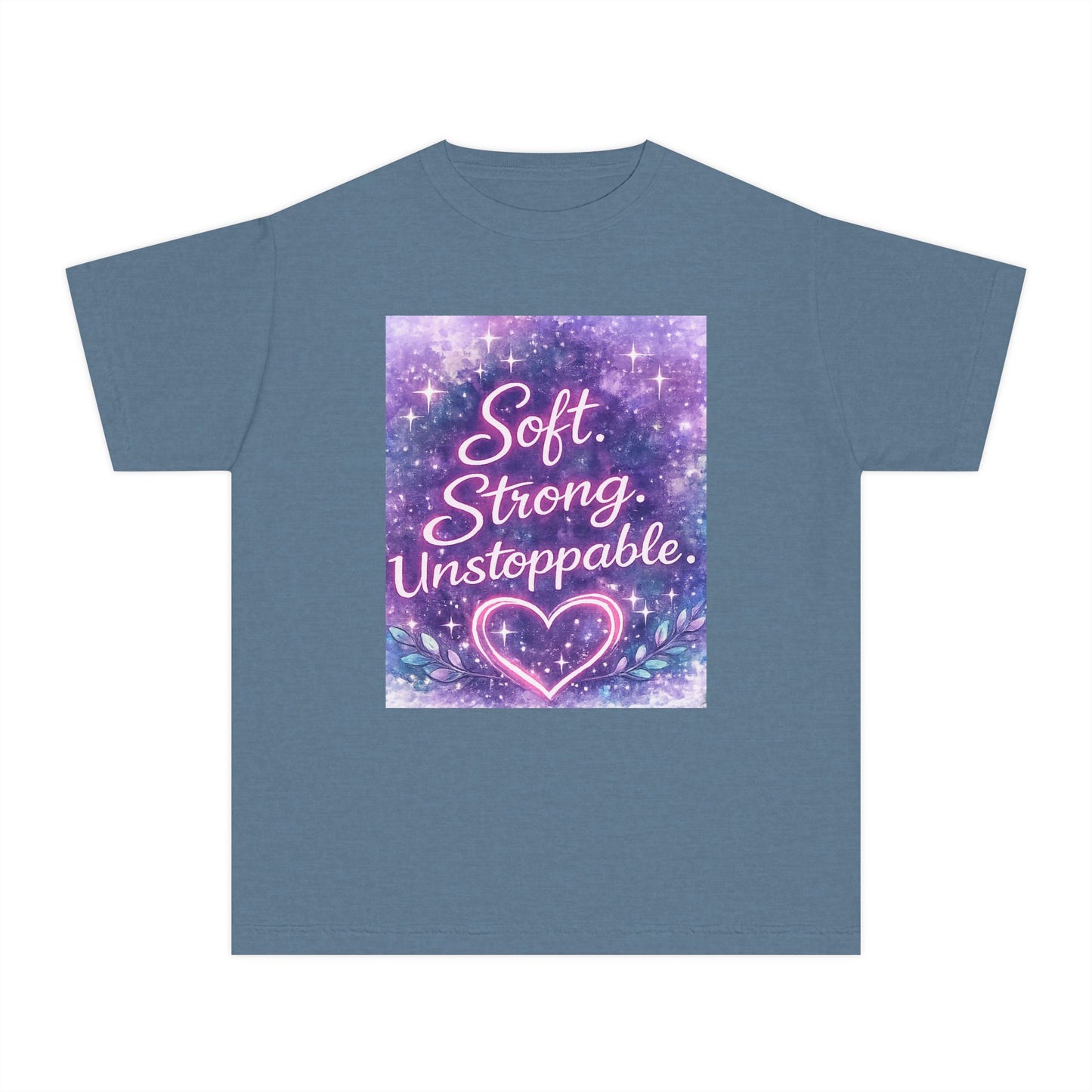 Soft Strong Unstoppable Kids T-Shirt | Positive Affirmation Tee | NeuroVibes 💜✨