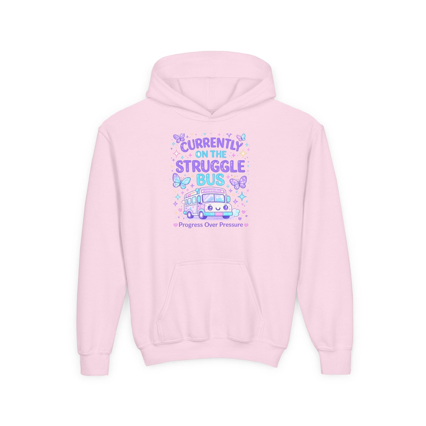 Currently on the Struggle Bus Youth Hoodie | NeuroVibe Shop™ Mental Health Awareness Hoodie