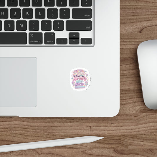 Struggle Bus Diaries Sticker | Neurodivergent Parent Humor Decal | Progress Over Pressure | Cute Pastel Mental Health Sticker