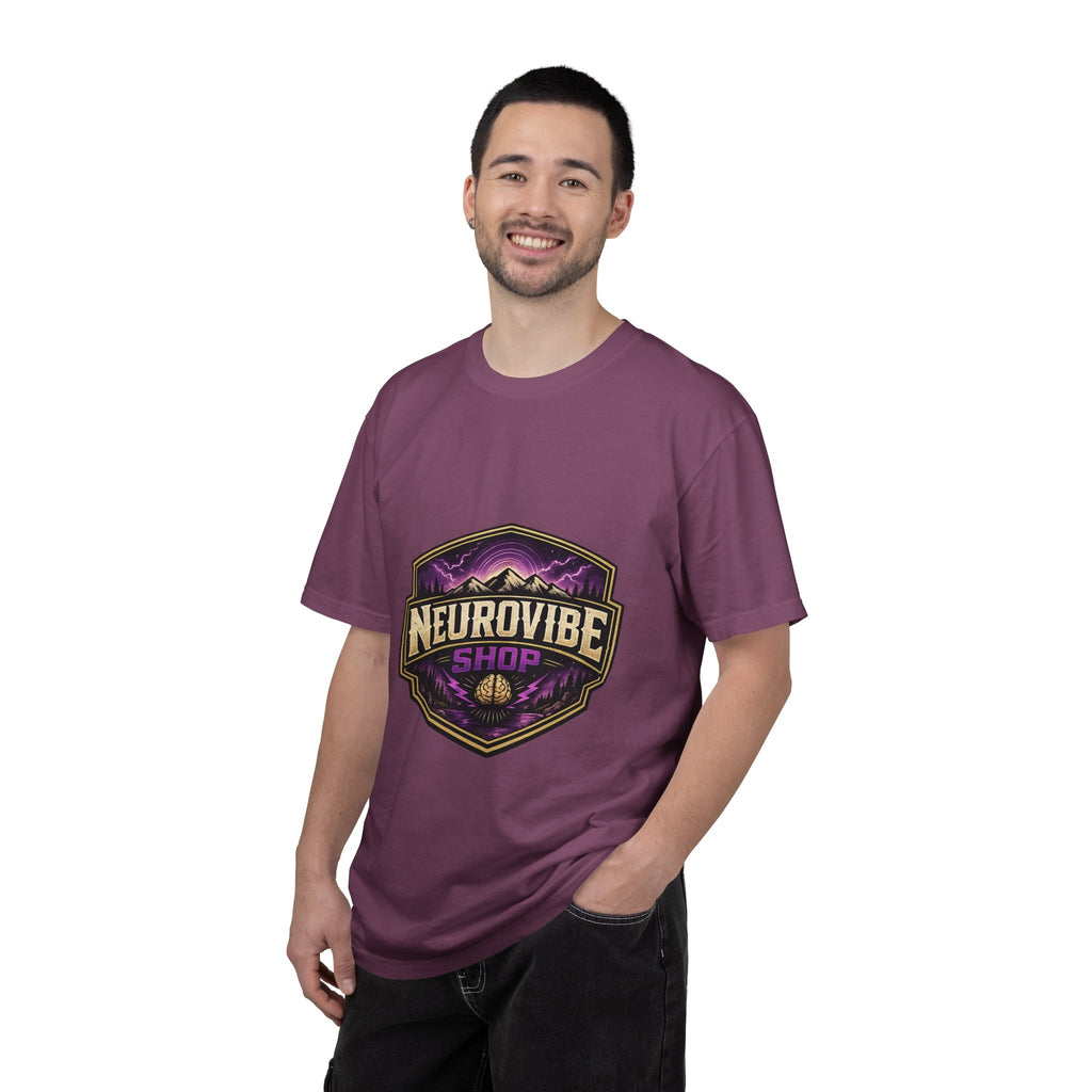 NeuroVibe Shop Ignite Your Mind T-Shirt | Purple Lightning Brain Graphic Tee | Neurodiversity Awareness Shirt | ADHD Autism Mental Health Support Apparel