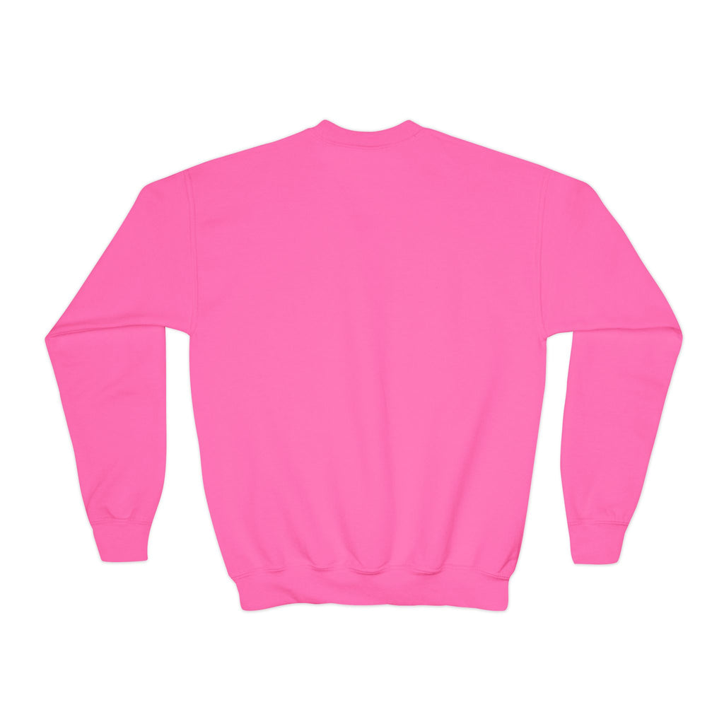 Axolotl Moonlight Youth Crewneck Sweatshirt | Cute Kawaii Night Sky Kids Pullover | NeuroVibe Shop™