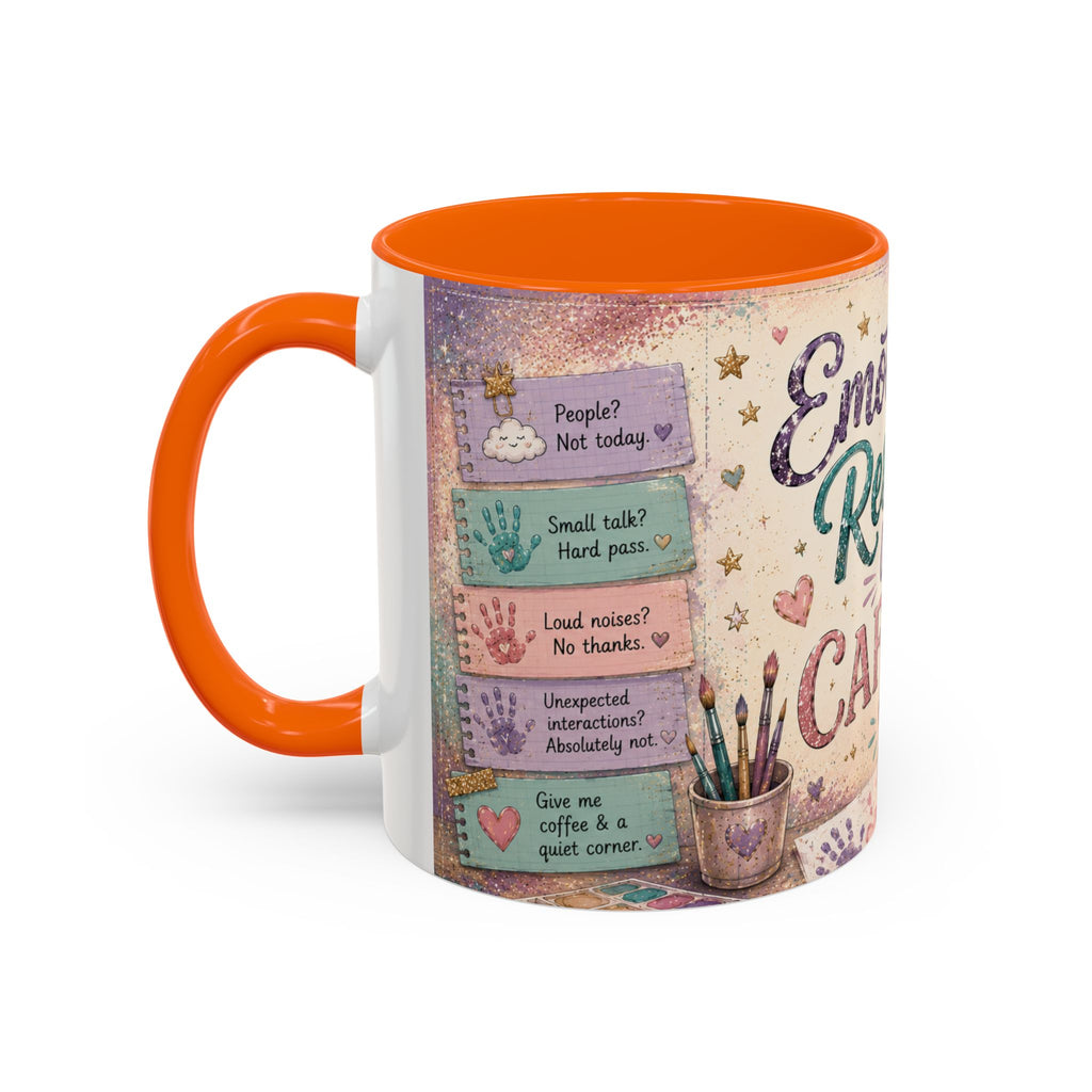 Emotionally Reserved Until Caffeine Mug ✨ | Cozy Introvert Coffee Cup | NeuroVibe Shop™