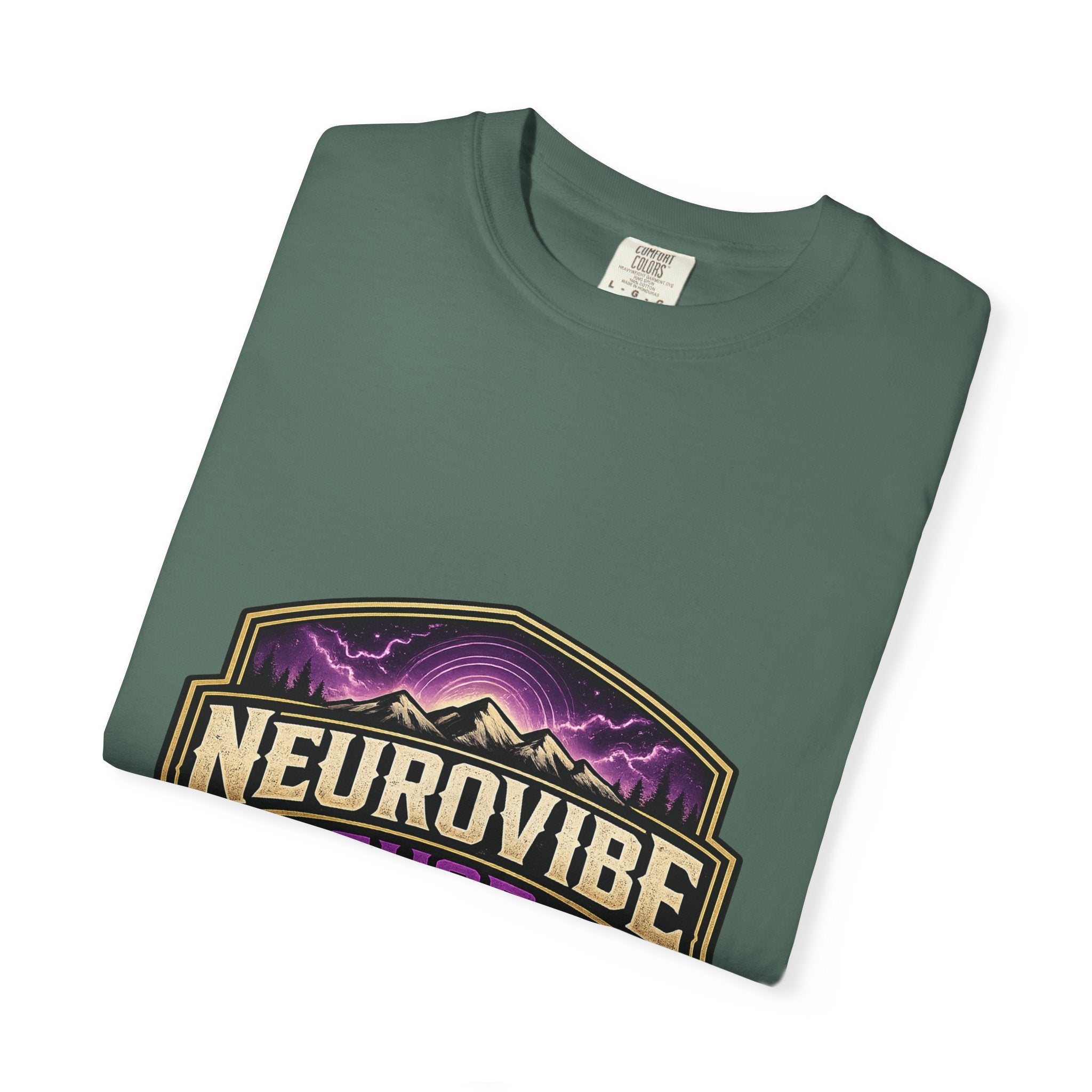 NeuroVibe Shop Ignite Your Mind T-Shirt | Purple Lightning Brain Graphic Tee | Neurodiversity Awareness Shirt | ADHD Autism Mental Health Support Apparel