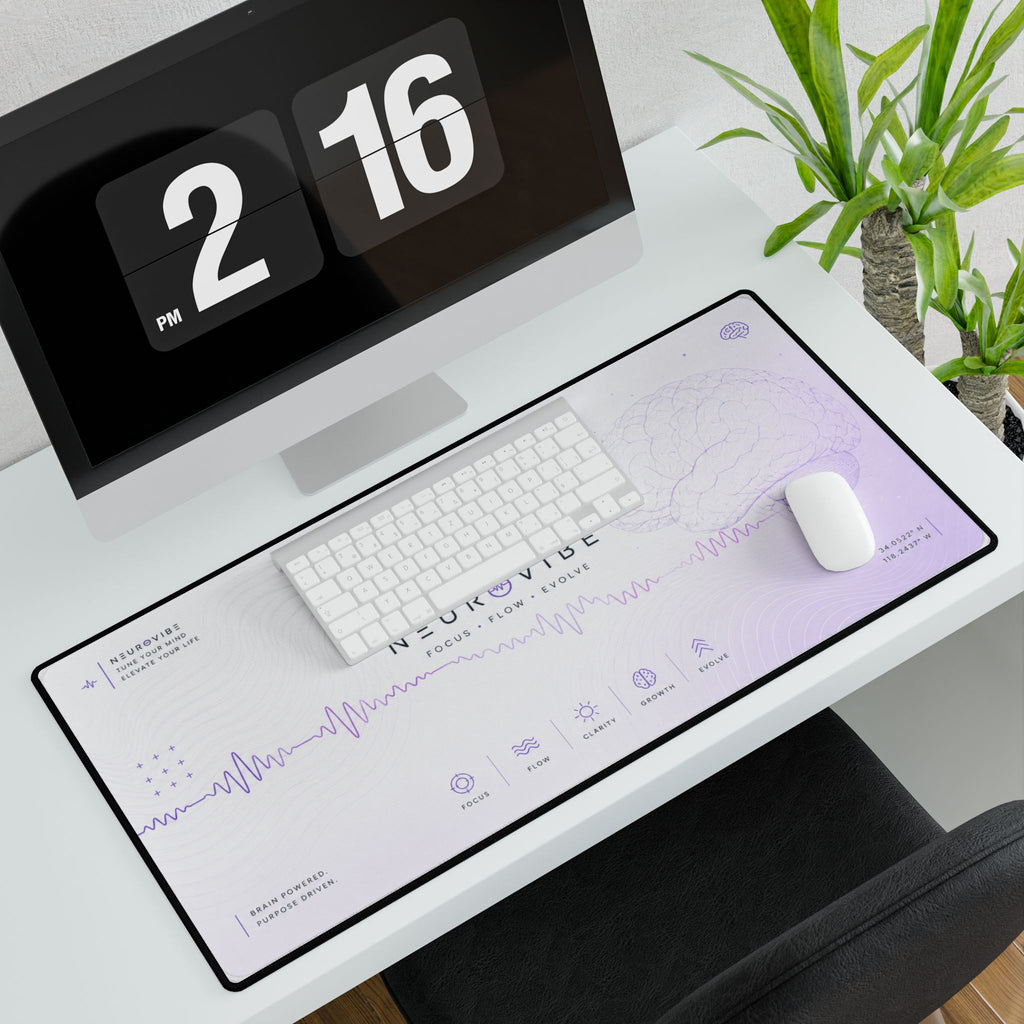 NeuroVibe | Calm Waves Desk Mat | XL Gaming Mousepad | NeuroVibe Shop™