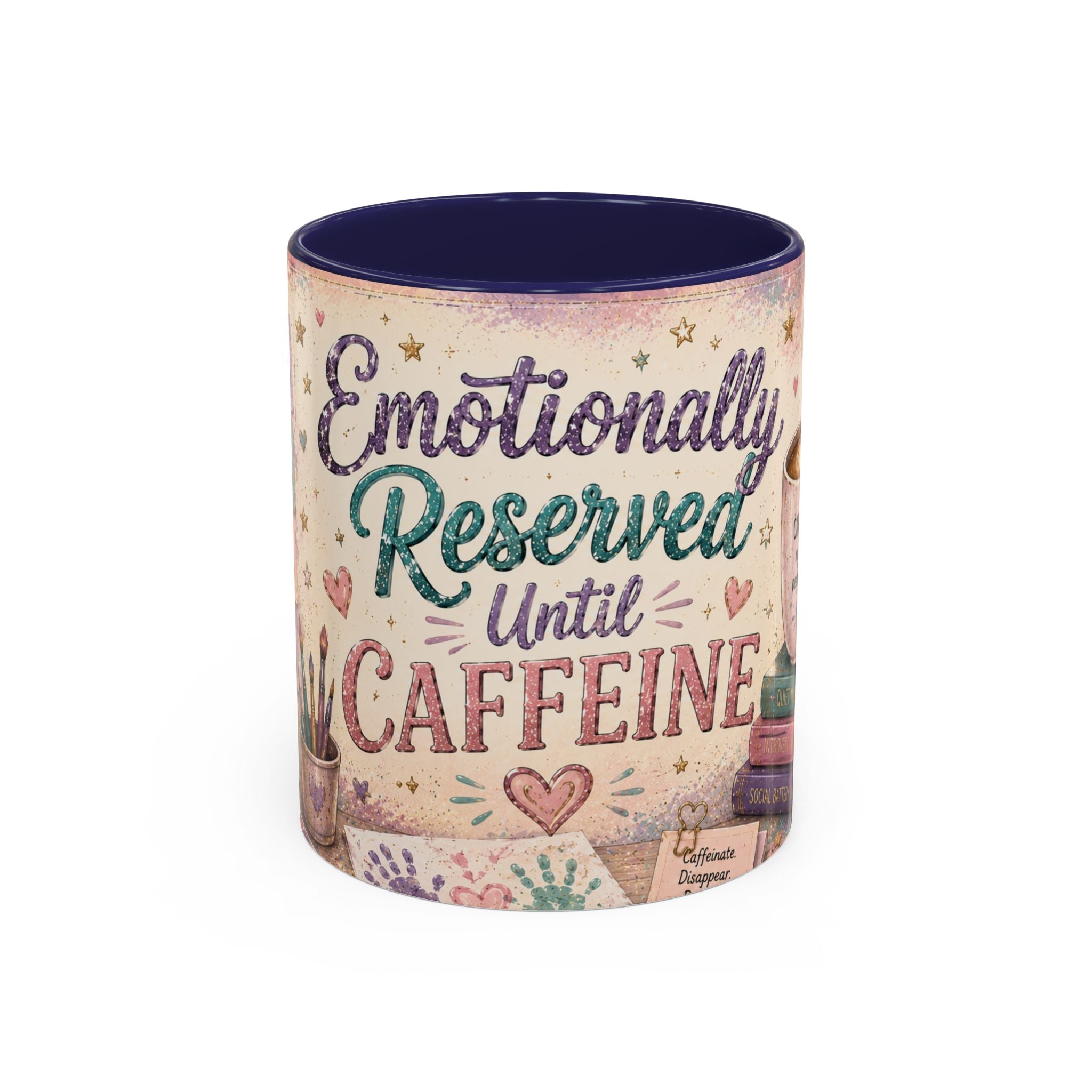 Emotionally Reserved Until Caffeine Mug ✨ | Cozy Introvert Coffee Cup | NeuroVibe Shop™