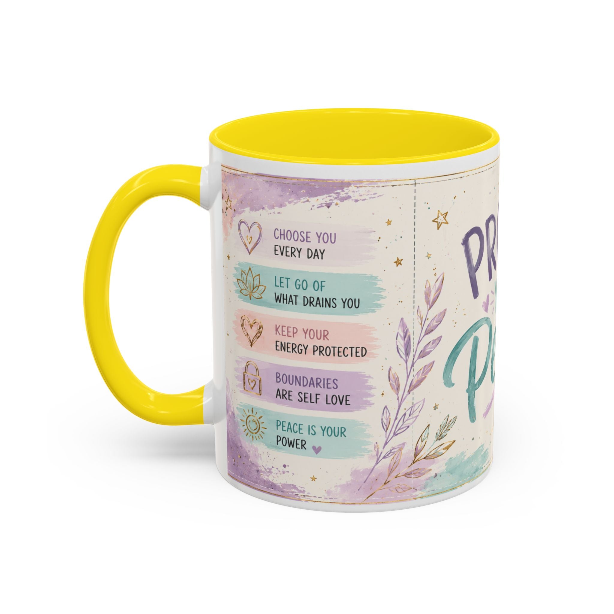 Protect Your Peace Mug ✨ | Pastel Self-Care Coffee Cup | NeuroVibe Shop™