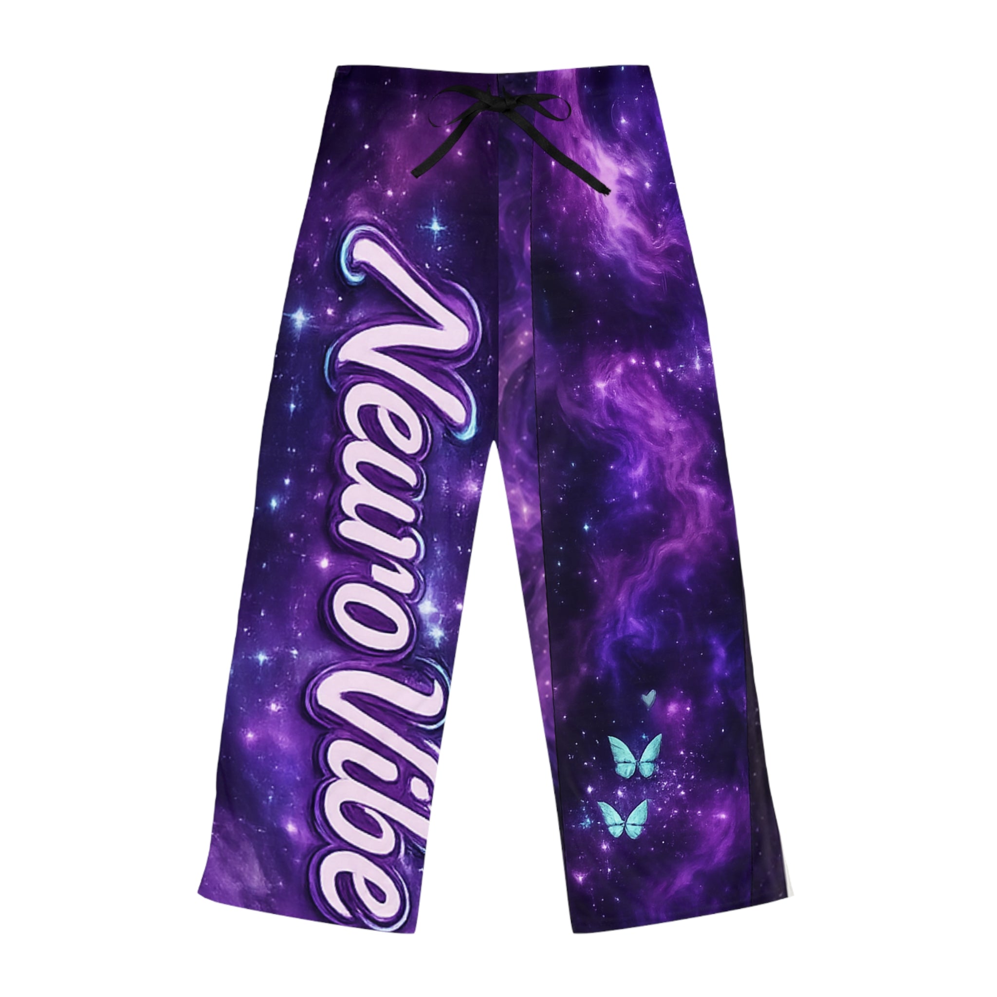 Purple Galaxy Women’s Pajama Pants | Cosmic Nebula Lounge Pants | NeuroVibe Shop™