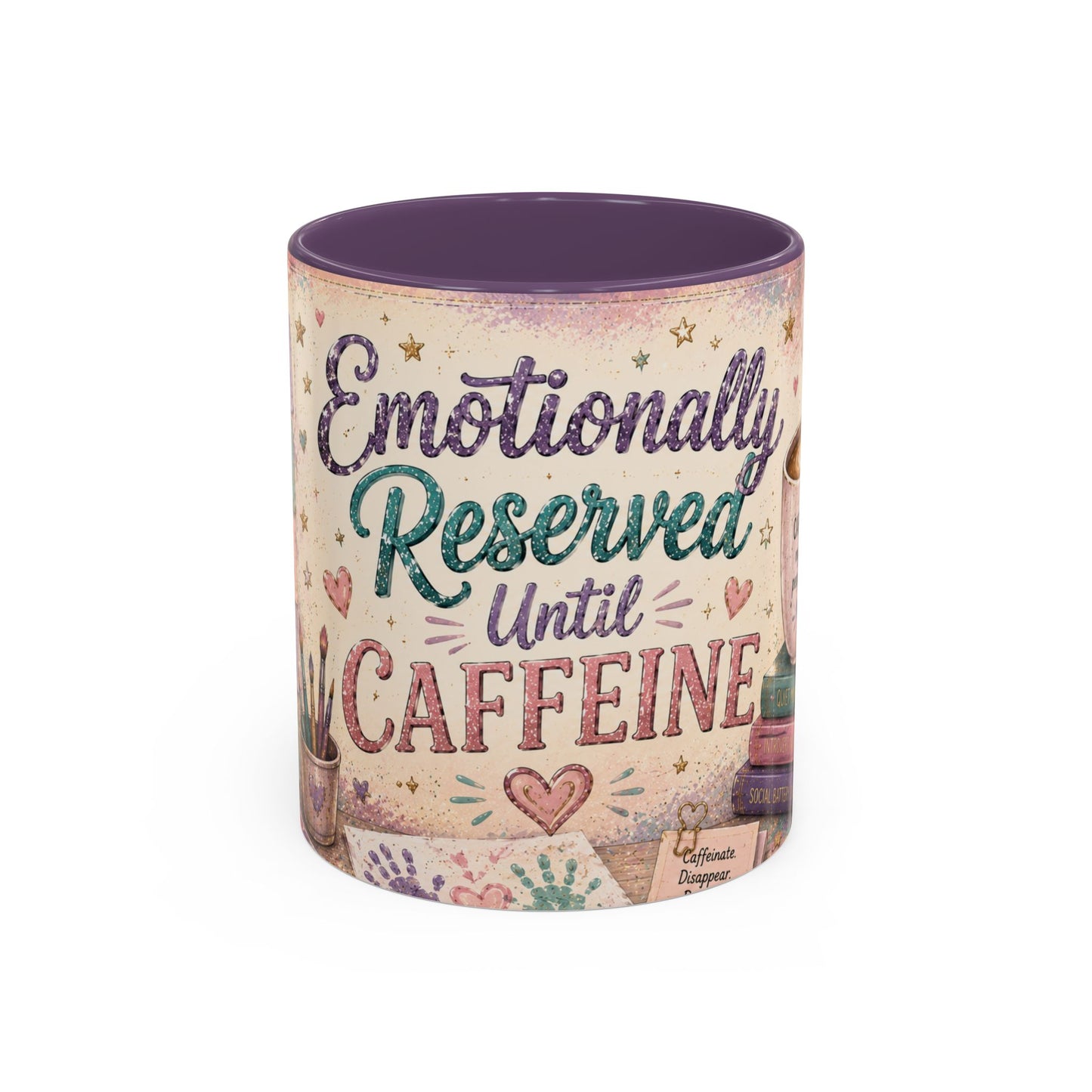 Emotionally Reserved Until Caffeine Mug ✨ | Cozy Introvert Coffee Cup | NeuroVibe Shop™