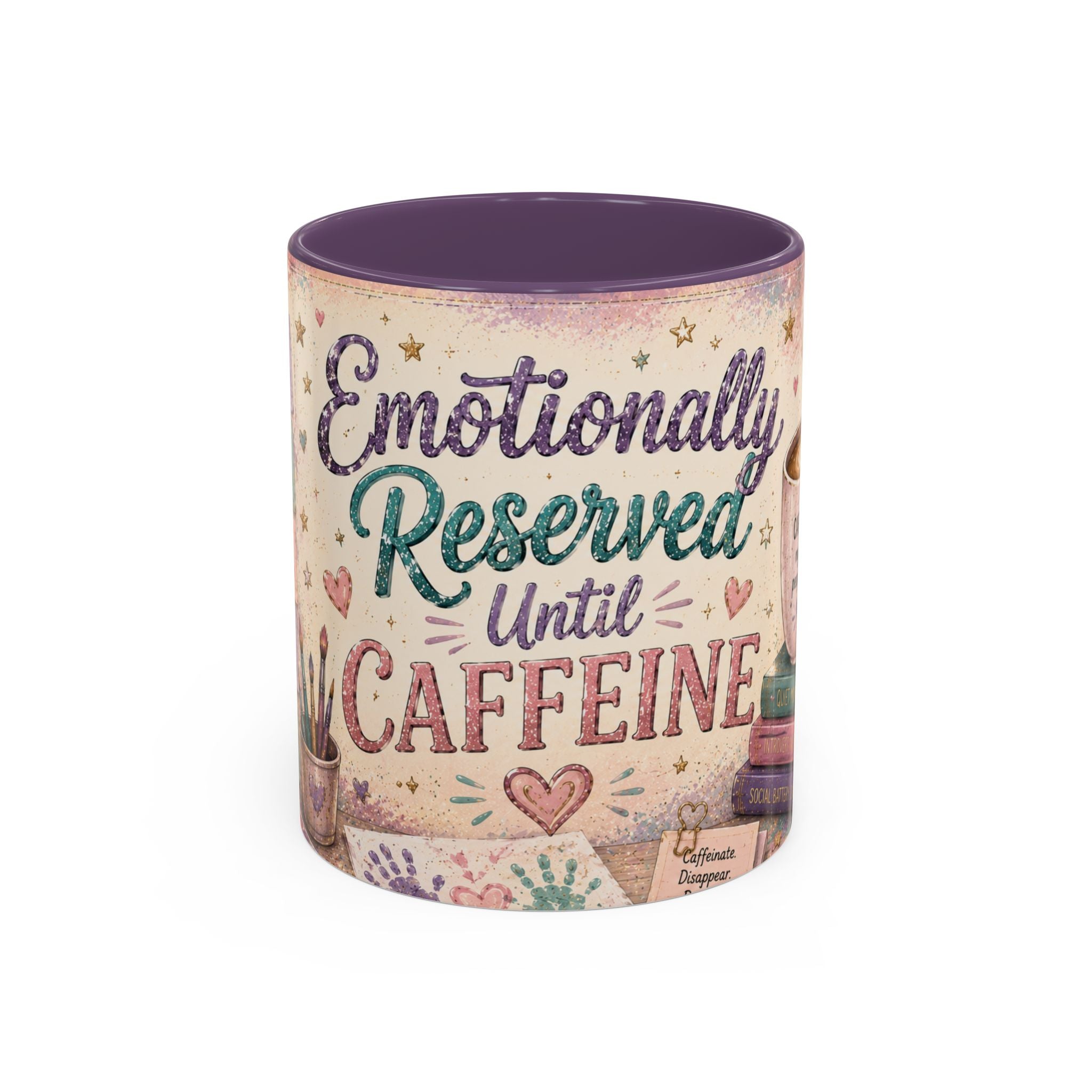 Emotionally Reserved Until Caffeine Mug ✨ | Cozy Introvert Coffee Cup | NeuroVibe Shop™