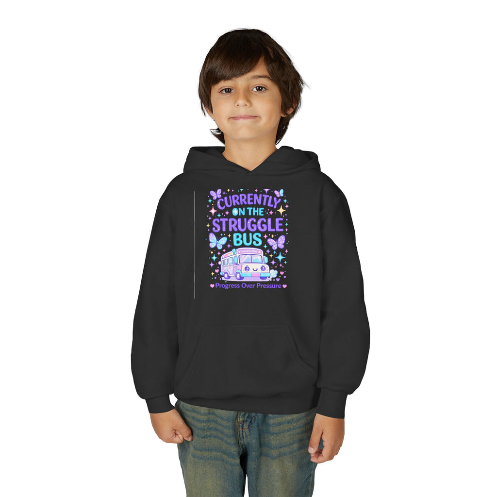 Currently on the Struggle Bus Youth Hoodie | NeuroVibe Shop™ Mental Health Awareness Hoodie