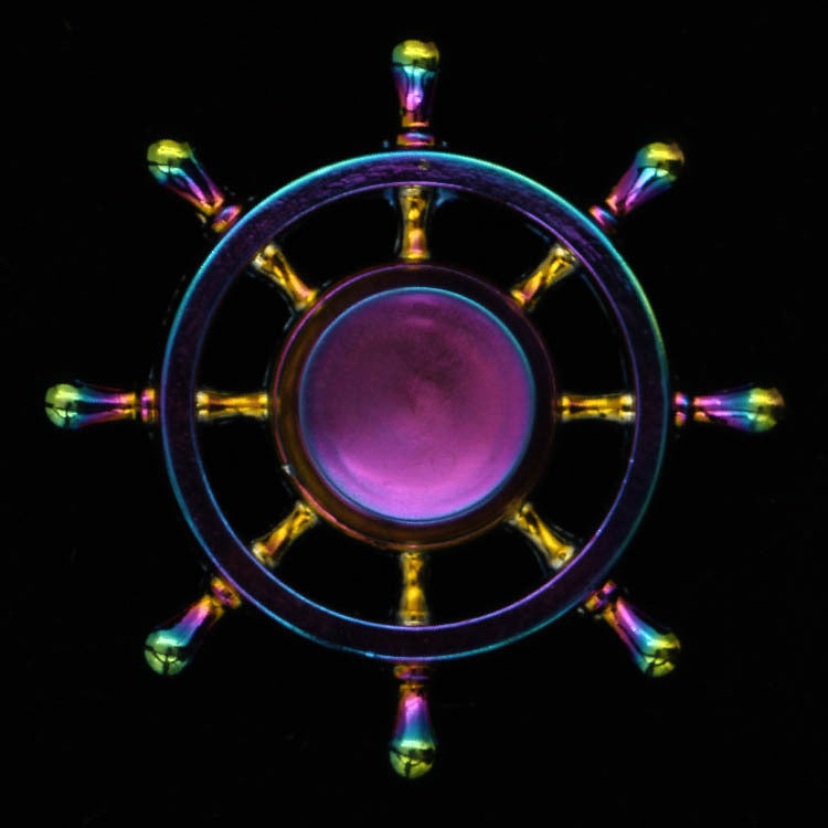 Electroplating colorful fingertip spinning top