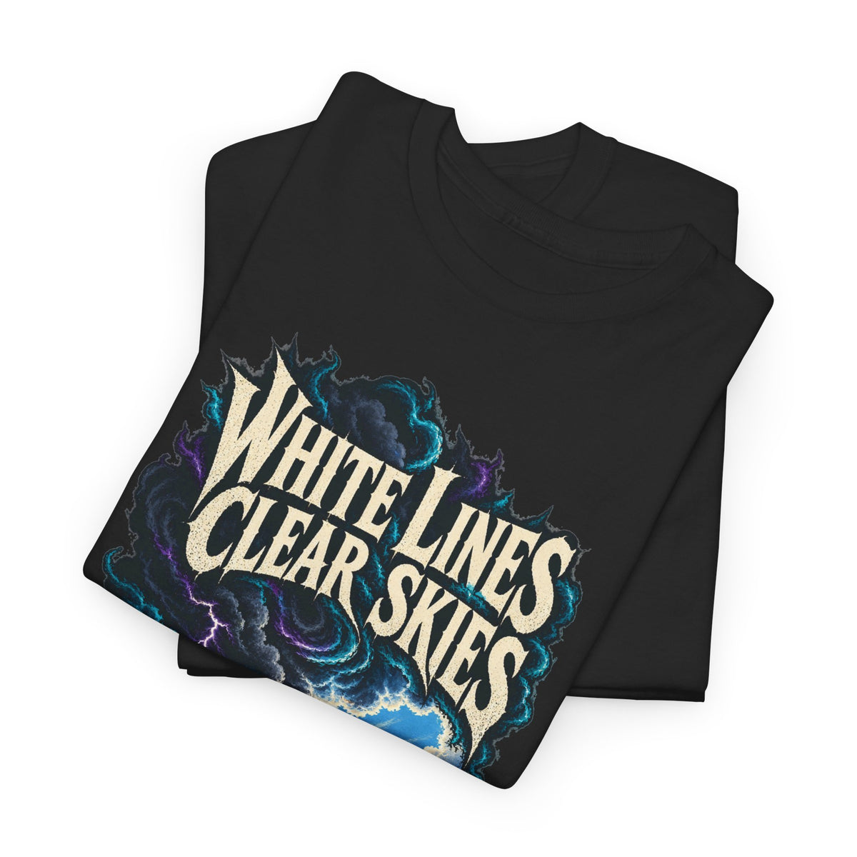 White Lines Clear Skies Band Tee | Neur0vibes Rock Shirt