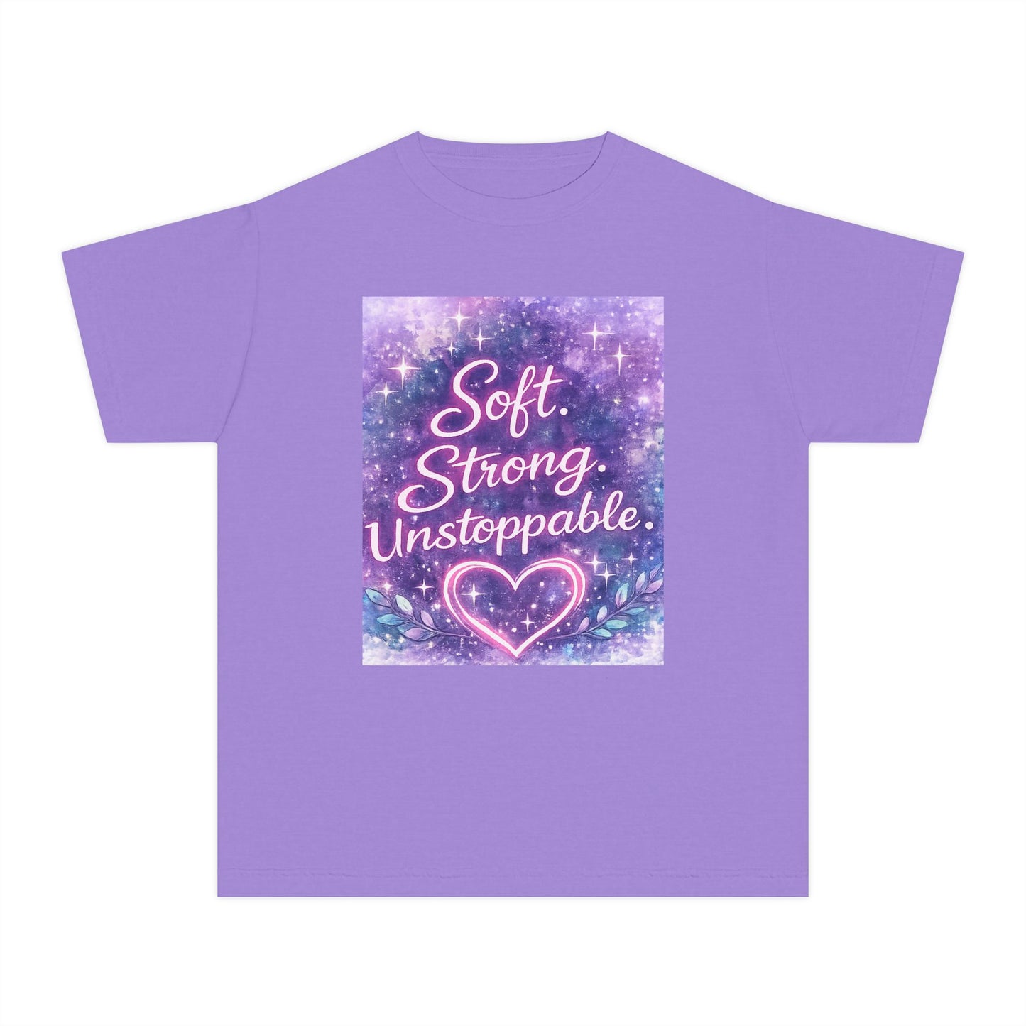 Soft Strong Unstoppable Kids T-Shirt | Positive Affirmation Tee | NeuroVibes 💜✨