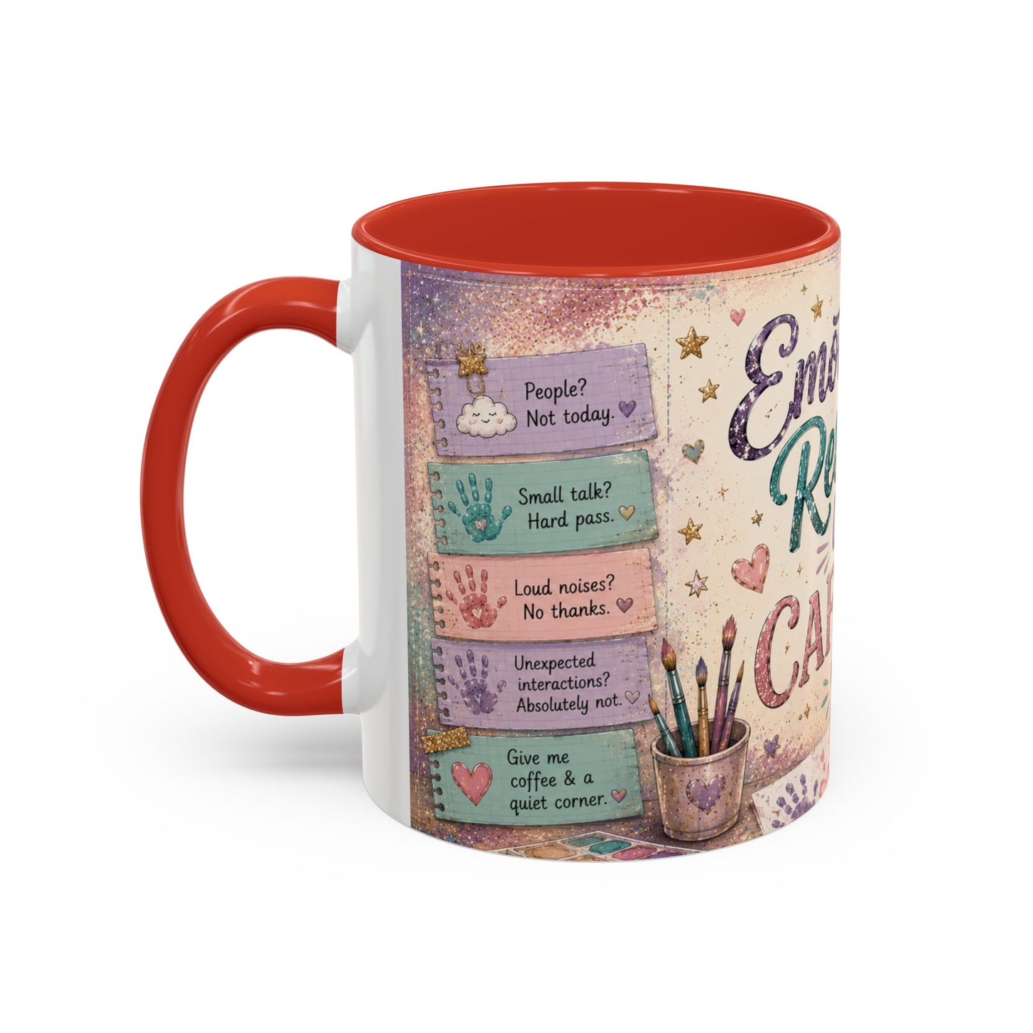 Emotionally Reserved Until Caffeine Mug ✨ | Cozy Introvert Coffee Cup | NeuroVibe Shop™
