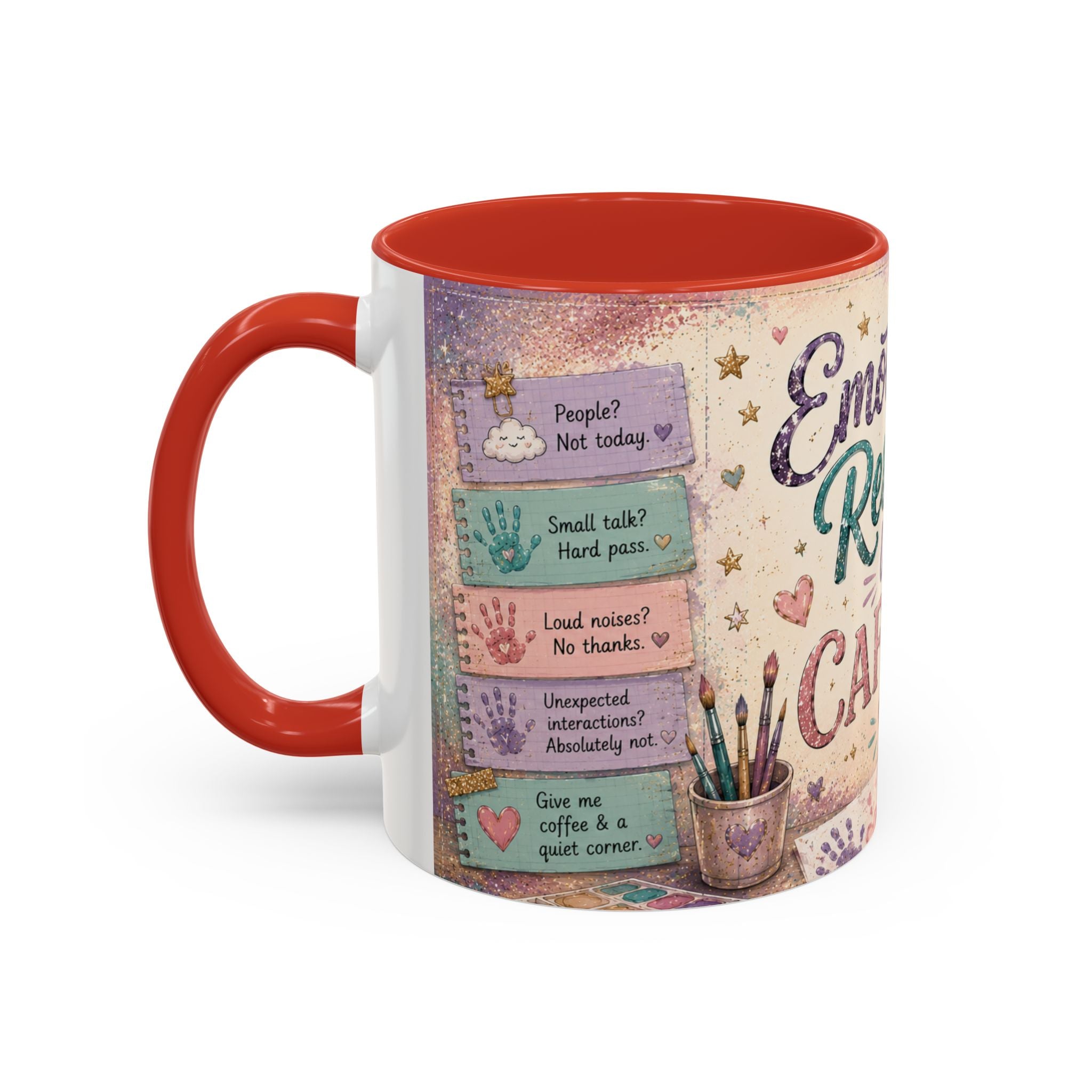 Emotionally Reserved Until Caffeine Mug ✨ | Cozy Introvert Coffee Cup | NeuroVibe Shop™
