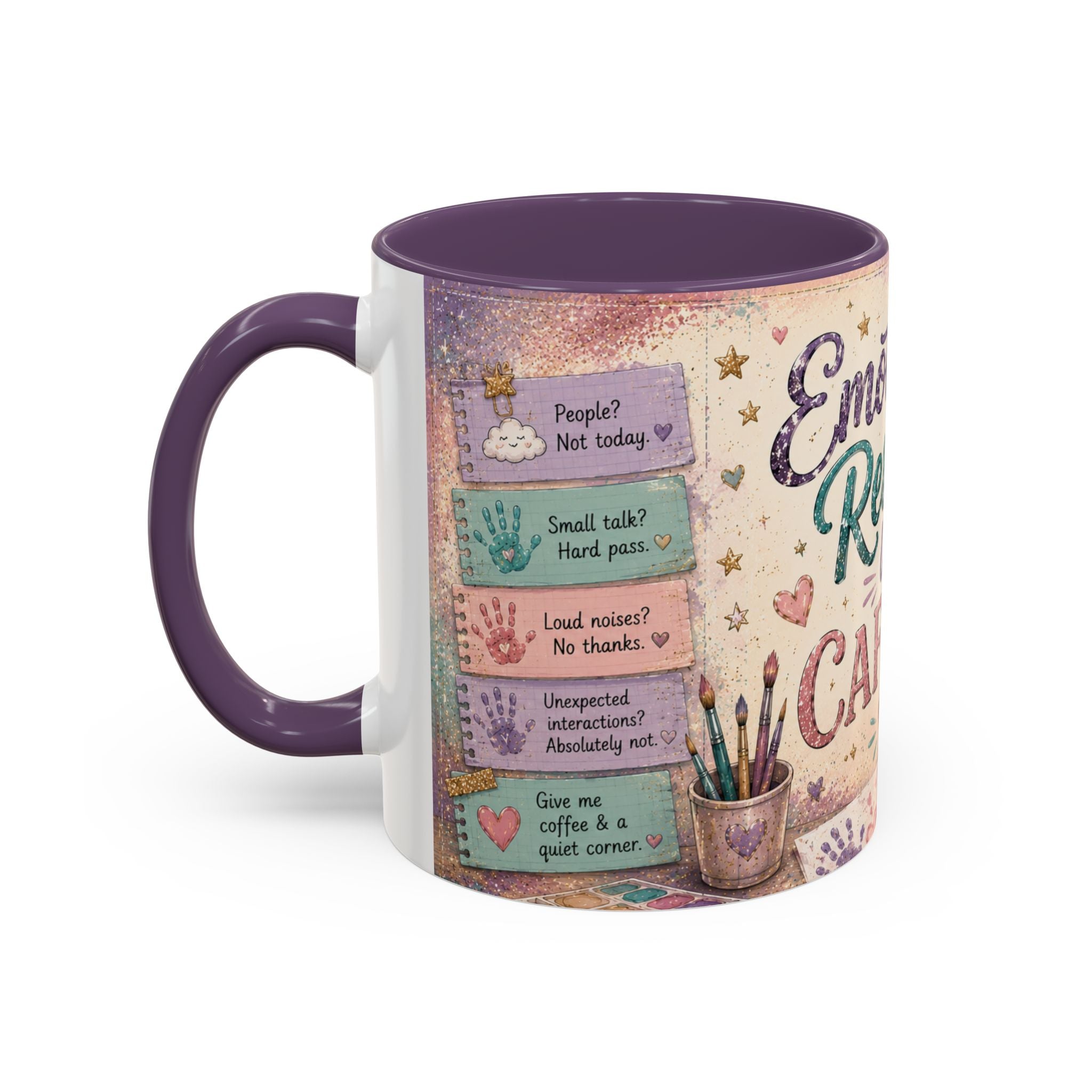 Emotionally Reserved Until Caffeine Mug ✨ | Cozy Introvert Coffee Cup | NeuroVibe Shop™